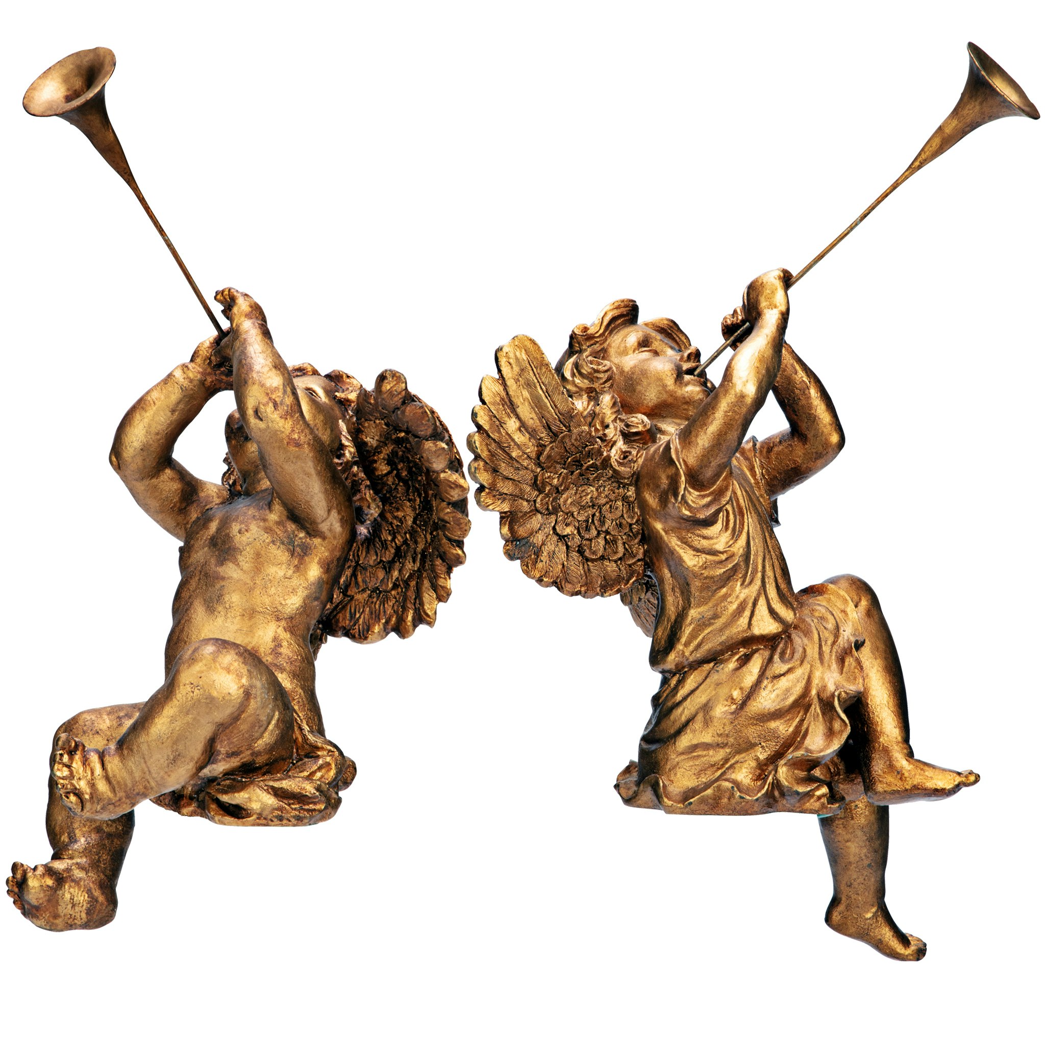 Toscano - Set of 2 Trumpeting Angels of Saint Peter Square Statues