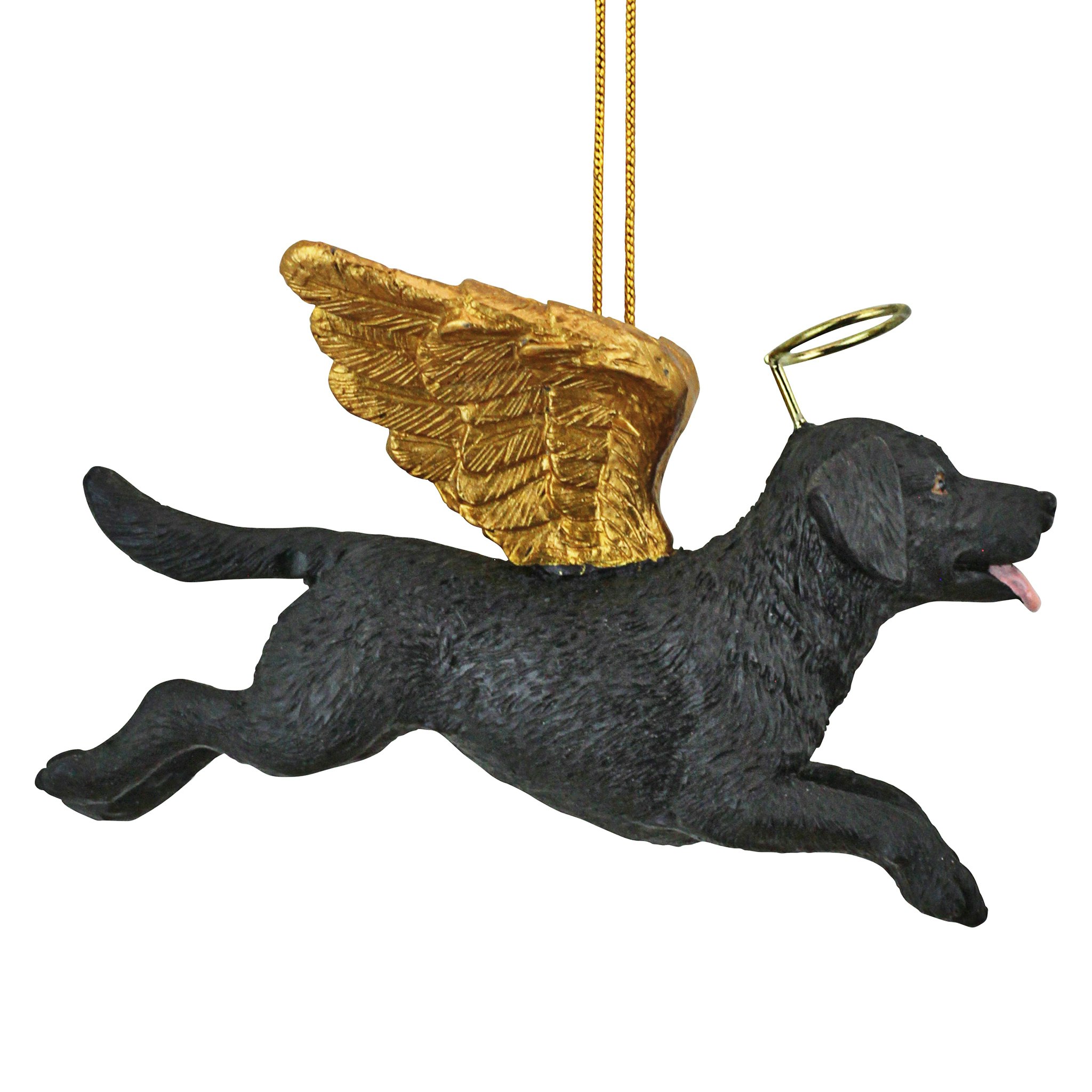 Toscano - Honor Your Pet Black Lab Holiday Dog Angel Ornament