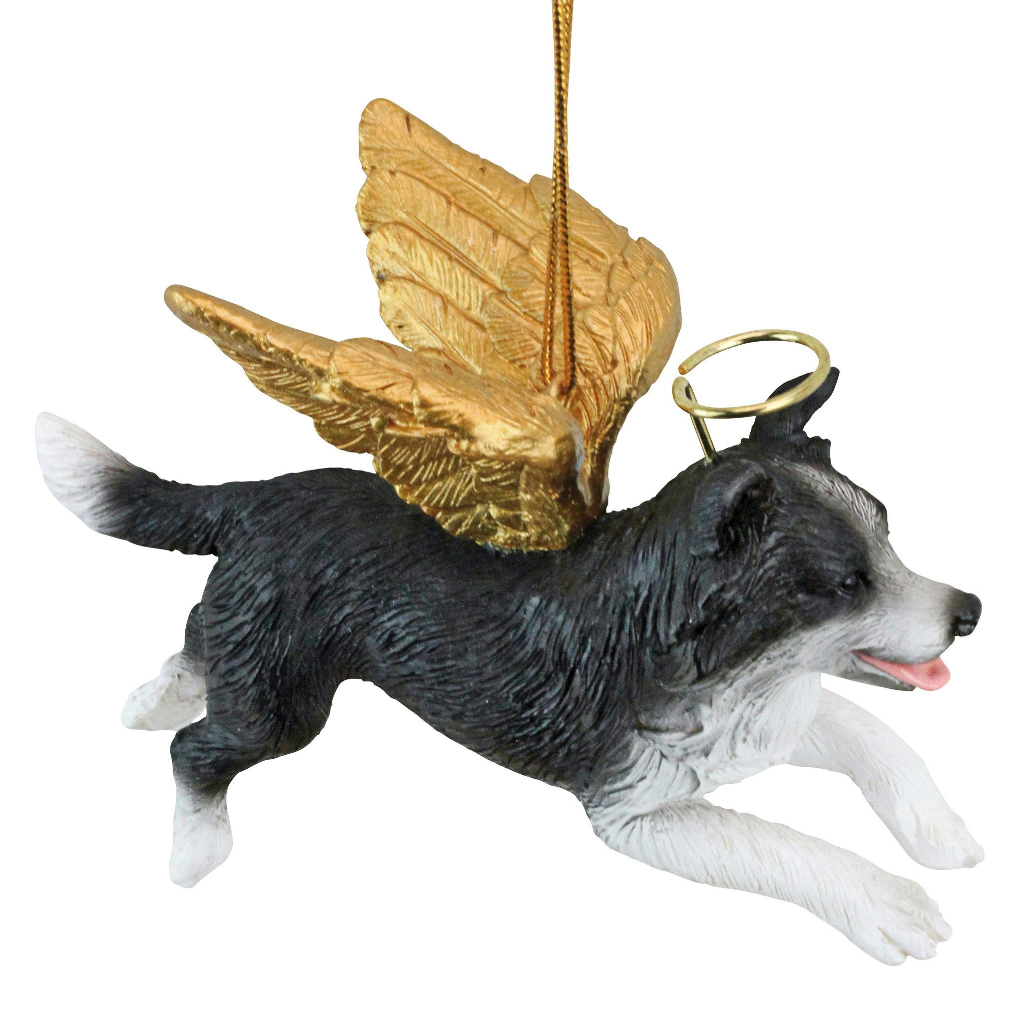 Toscano - Honor Your Pet Border Collie Holiday Dog Angel Ornament Collection
