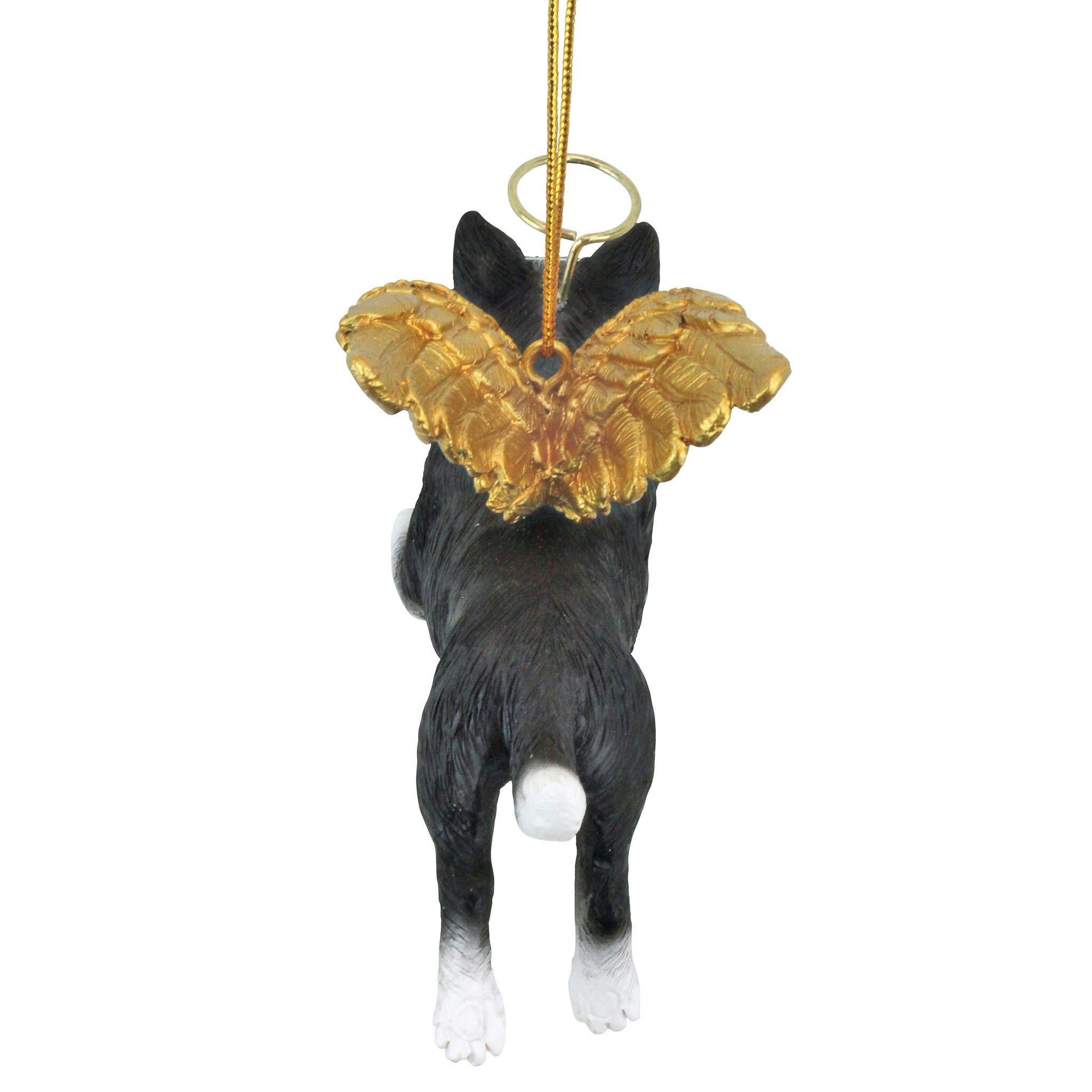 Toscano - Honor Your Pet Border Collie Holiday Dog Angel Ornament Collection