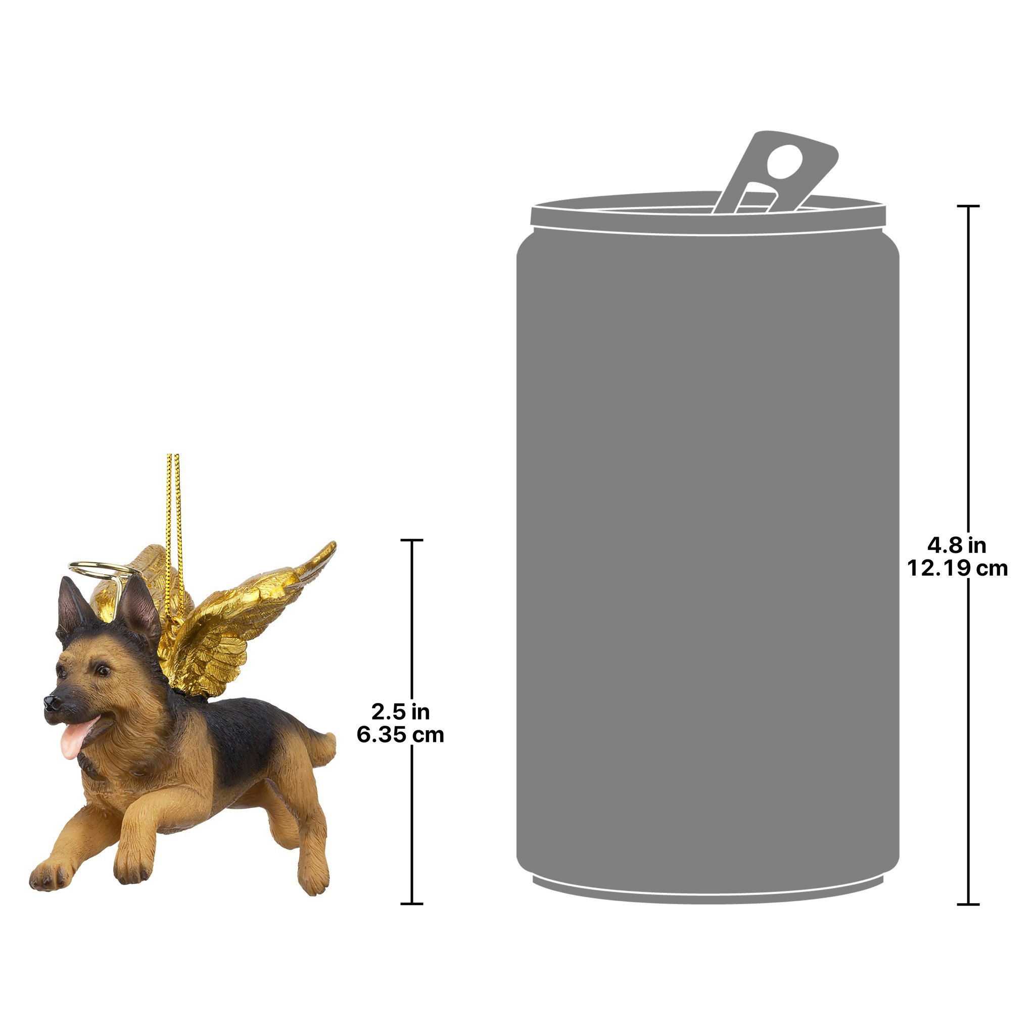 Toscano - Honor Your Pet German Shepherd Holiday Dog Angel Ornament