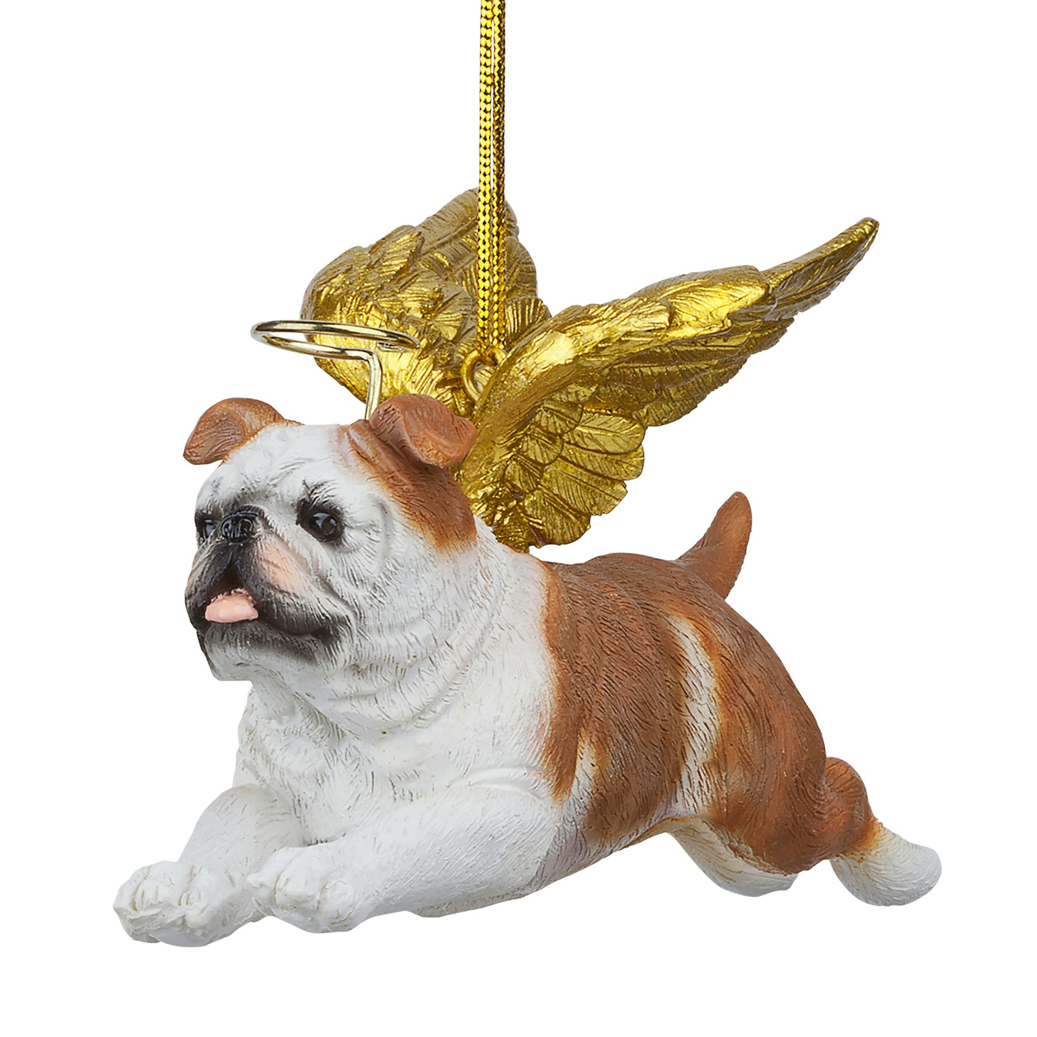 Toscano - Honor Your Pet Bulldog Holiday Dog Angel Ornament