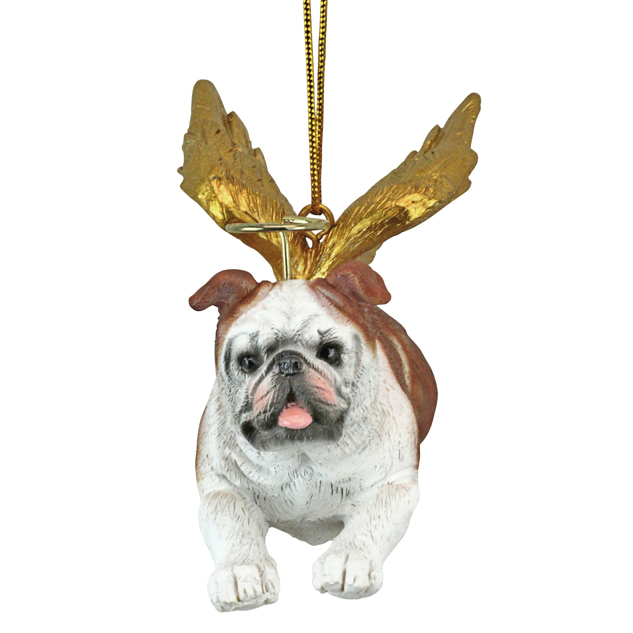 Toscano - Honor Your Pet Bulldog Holiday Dog Angel Ornament