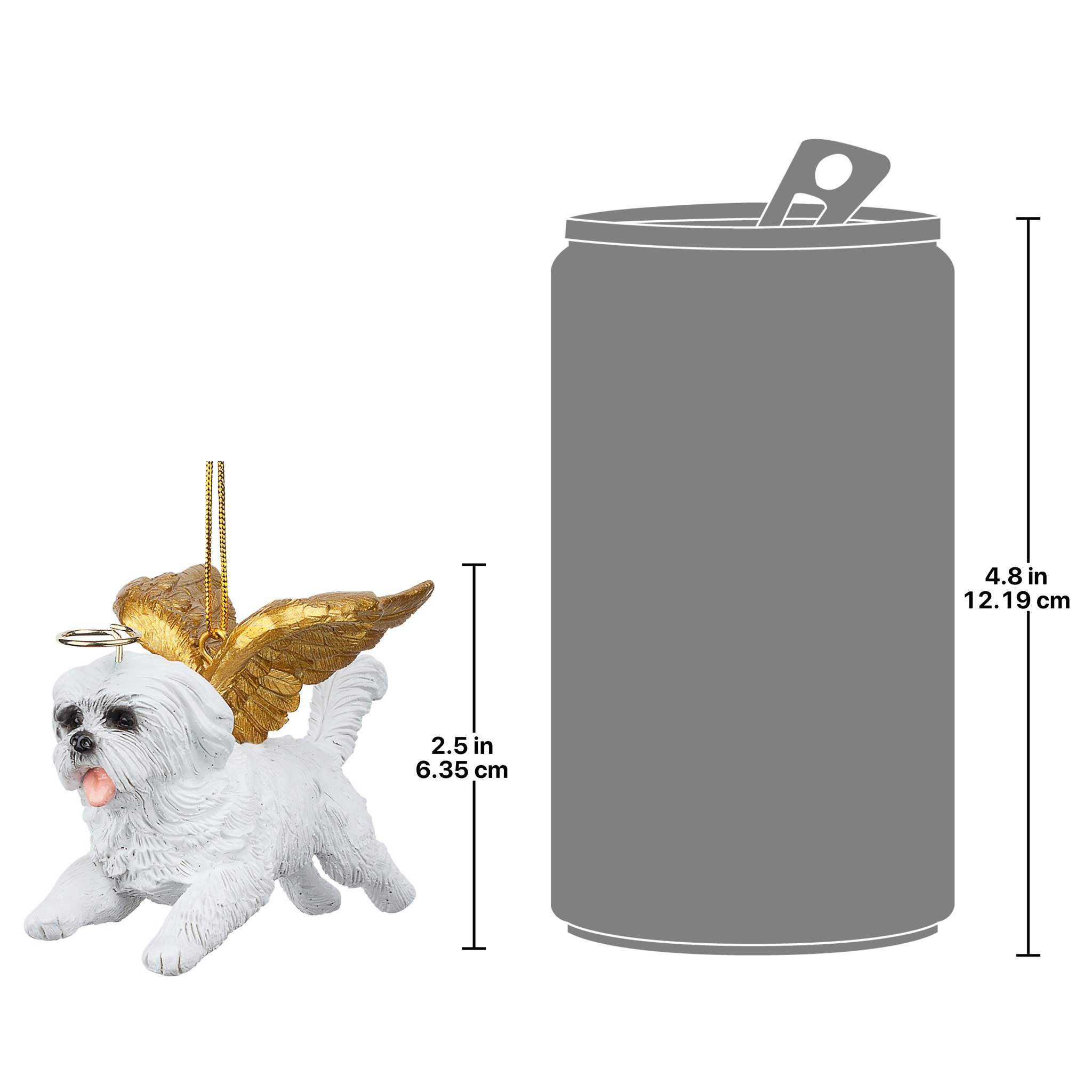 Toscano - Honor Your Pet Maltese Holiday Dog Angel Ornament