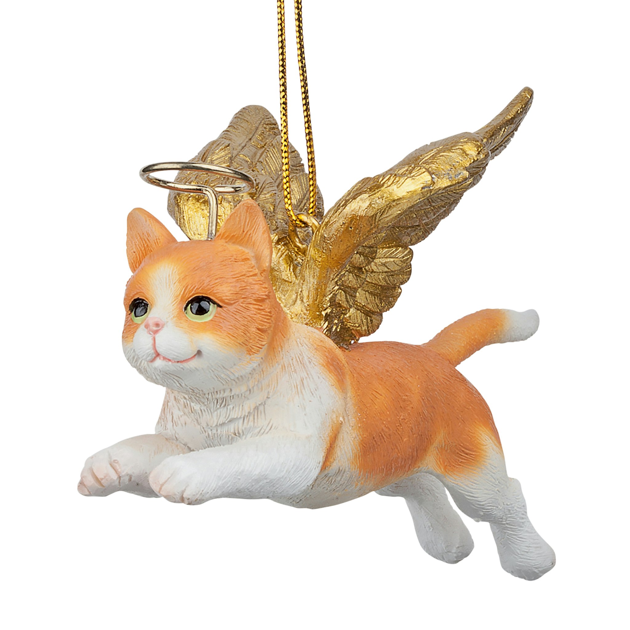 Toscano - Honor Your Pet Orange Tabby Holiday Cat Angel Ornament