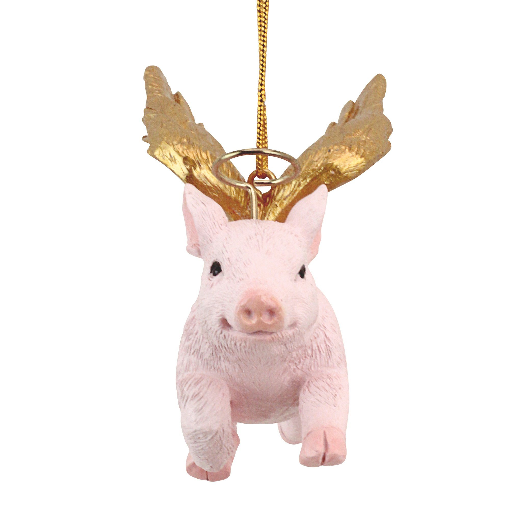 Toscano - Hog Heaven Flying Pig Angel Holiday Ornament