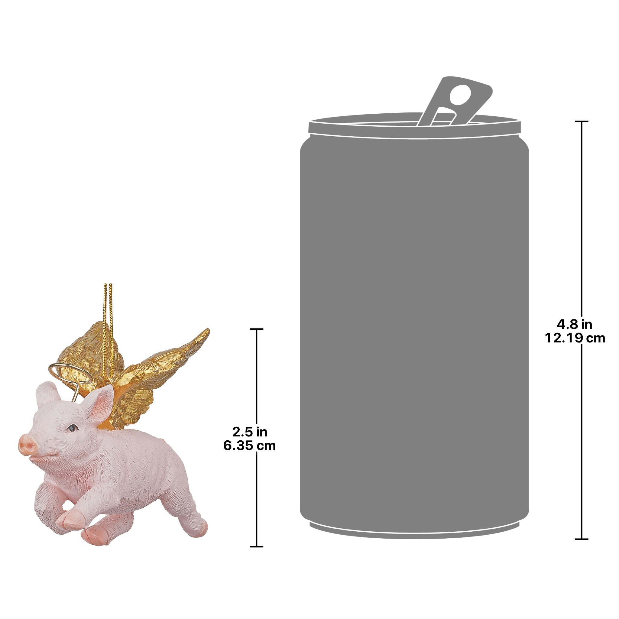 Toscano - Hog Heaven Flying Pig Angel Holiday Ornament