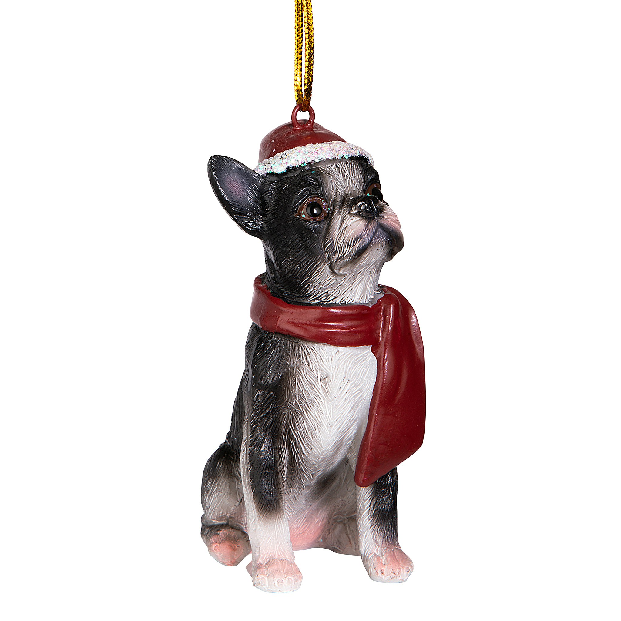 Toscano - Boston Terrier Holiday Dog Ornament Pet Decoration