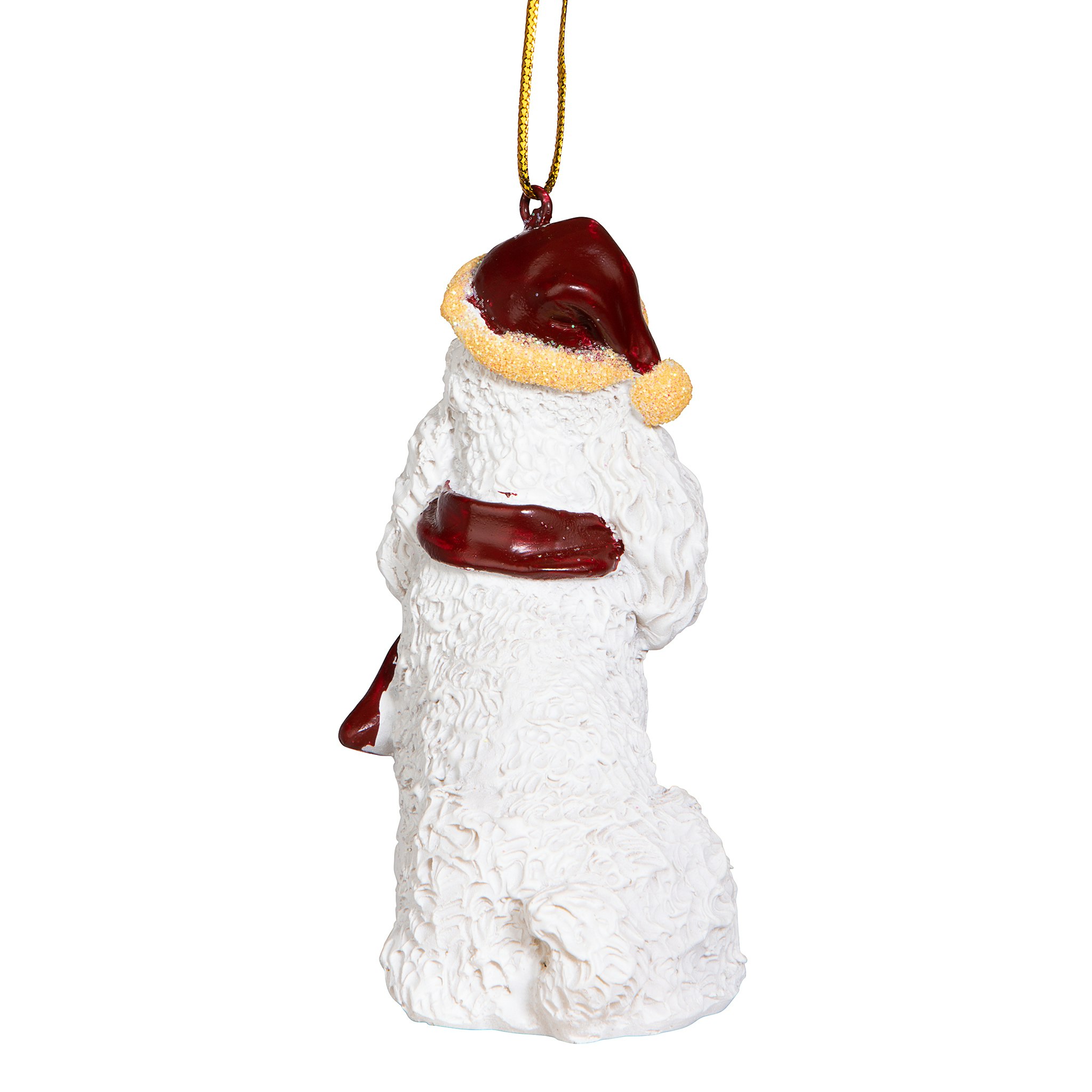 Toscano - White Poodle Holiday Dog Ornament Pet Decoration