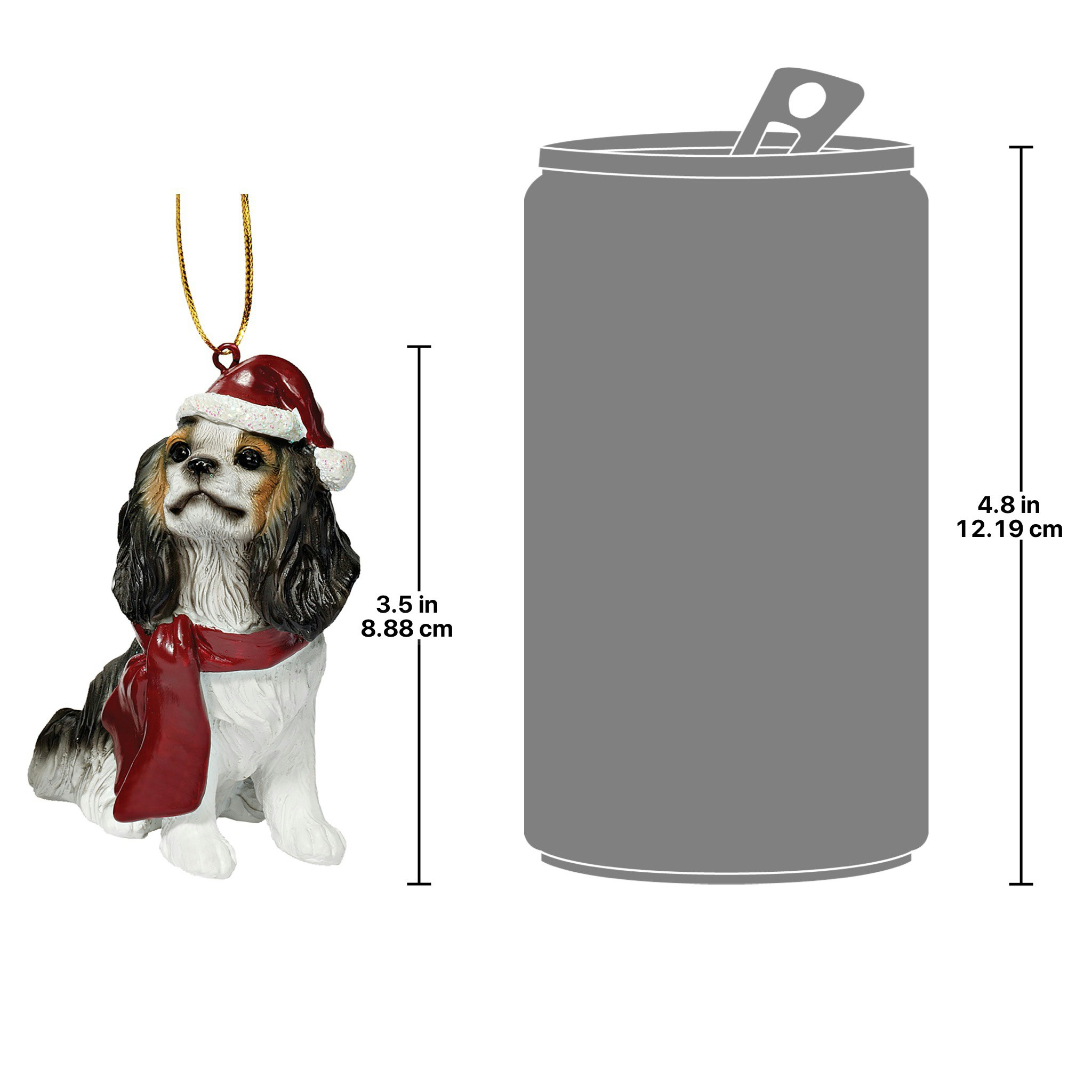 Toscano - Cavalier King Charles Spaniel Holiday Dog Ornament Pet Decoration