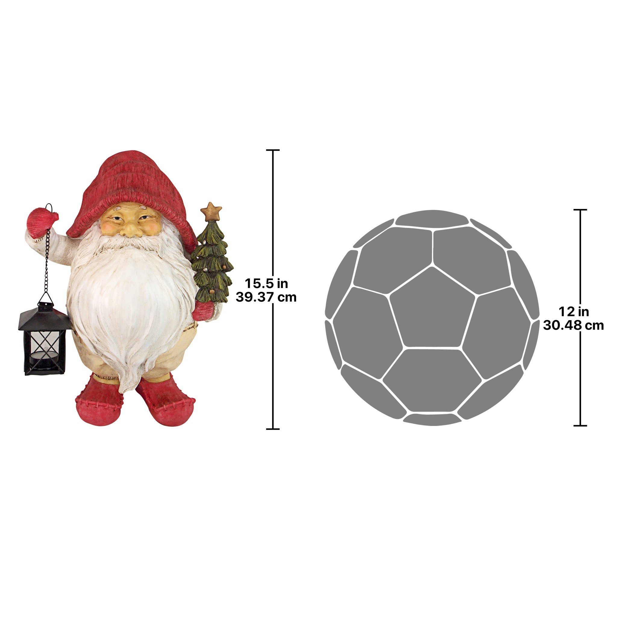 Toscano - Lighting Santa Path Whitey the Holiday Gnome Statue