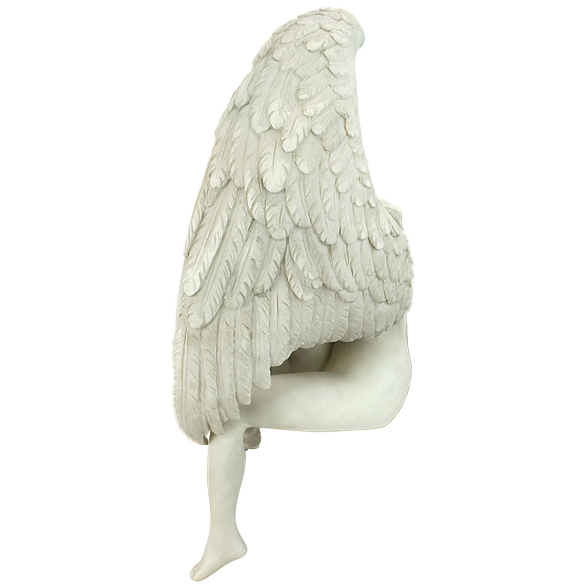 Toscano - The Anguished Angel Long-Winged Sitting Statue