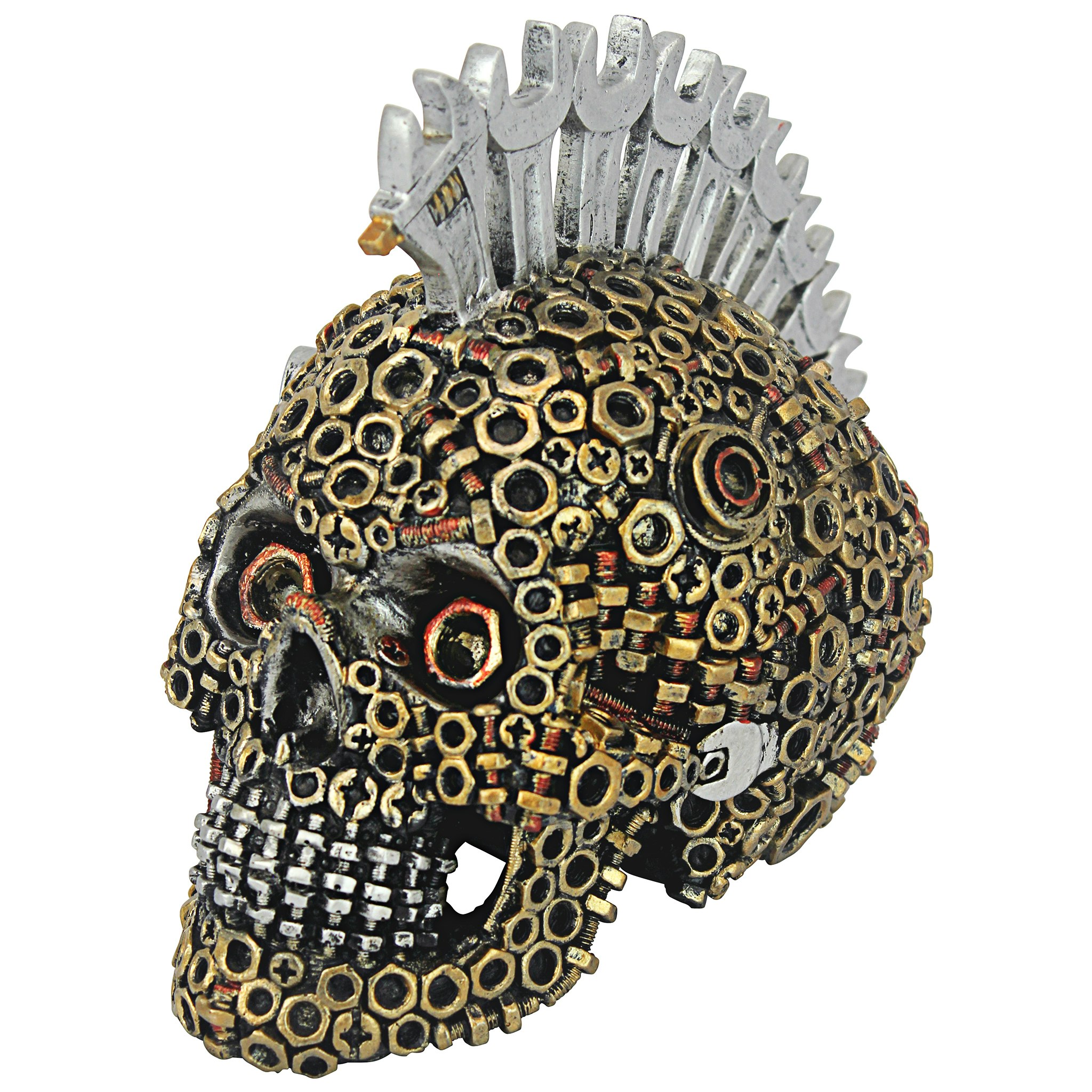 Toscano - Gear Head Nuts and Bolts Motor Skull Statue