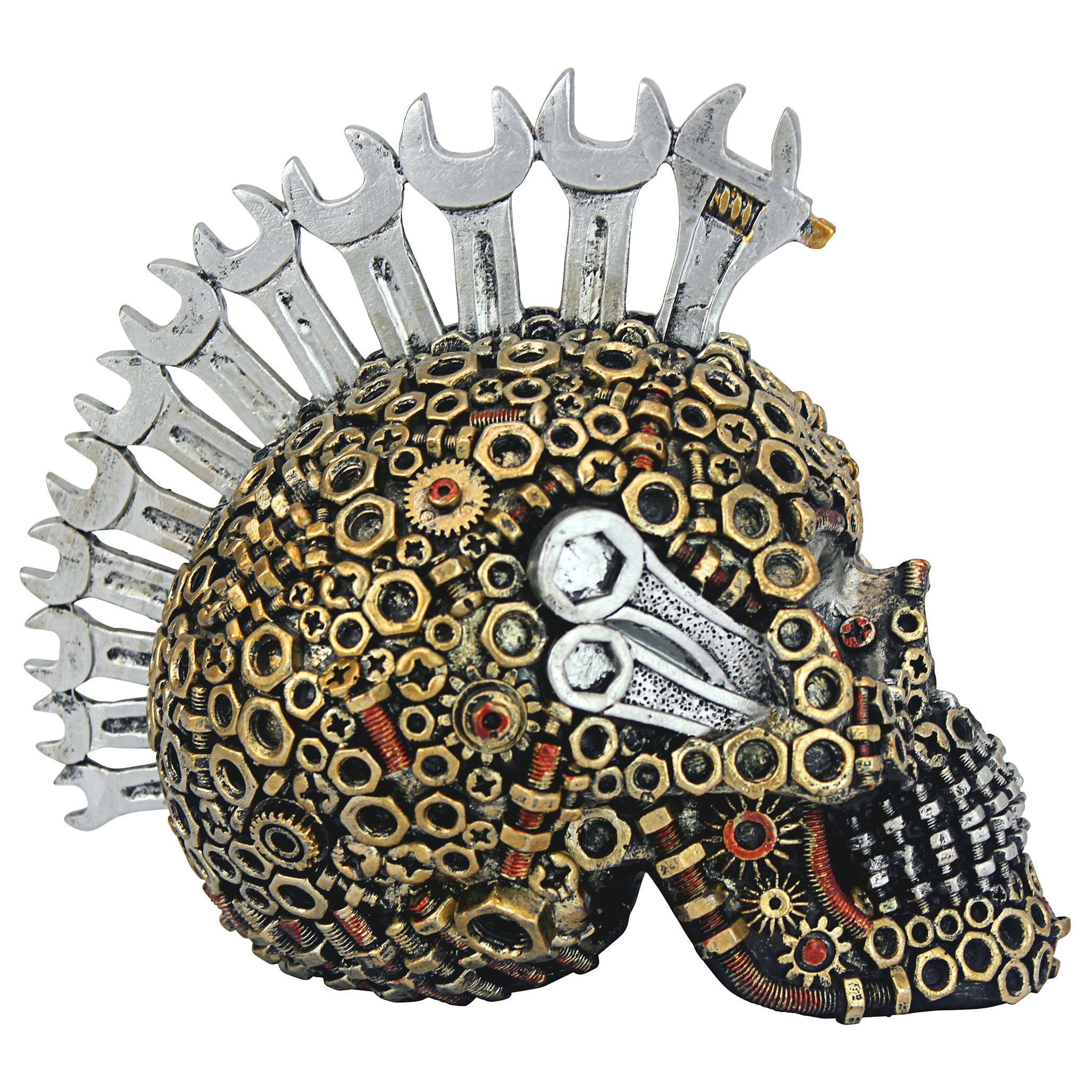 Toscano - Gear Head Nuts and Bolts Motor Skull Statue