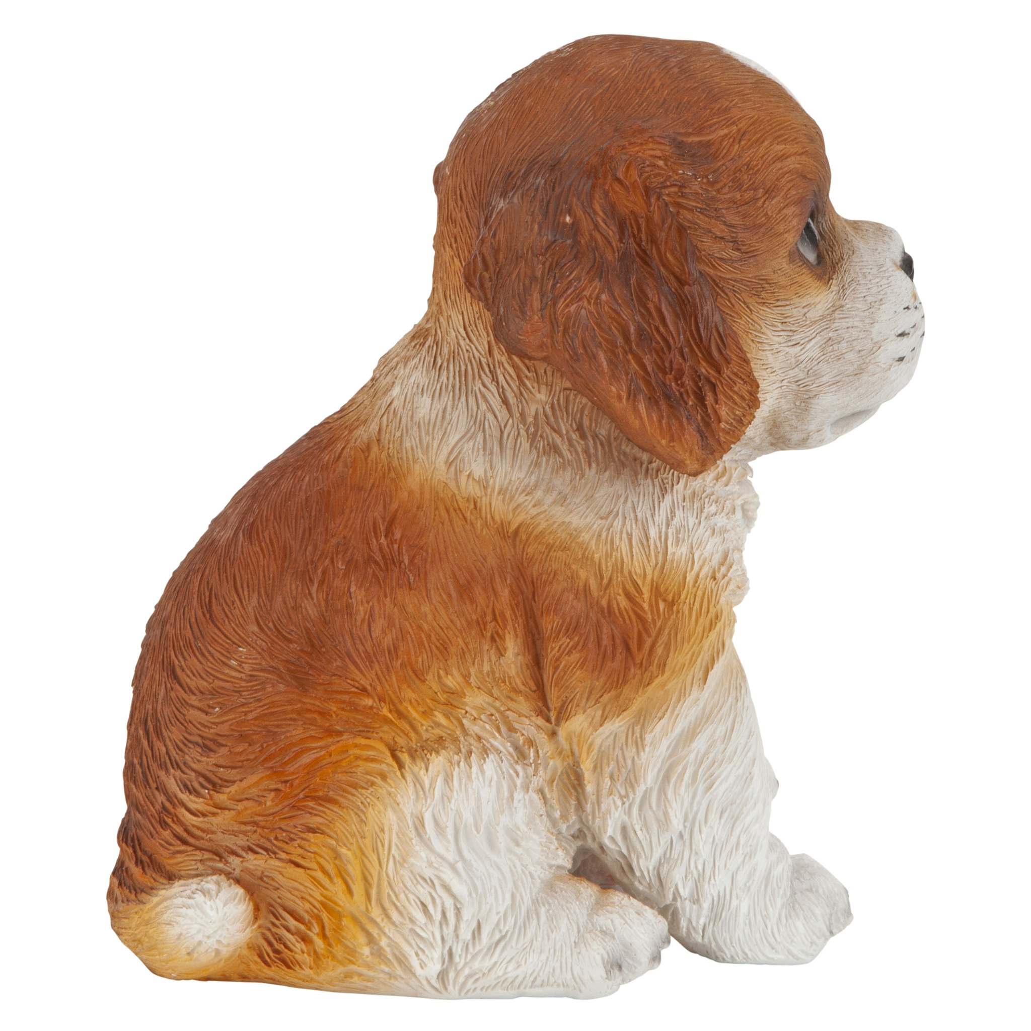Toscano - Red  White Cavalier King Charles Puppy Partner Collectible Dog Statue