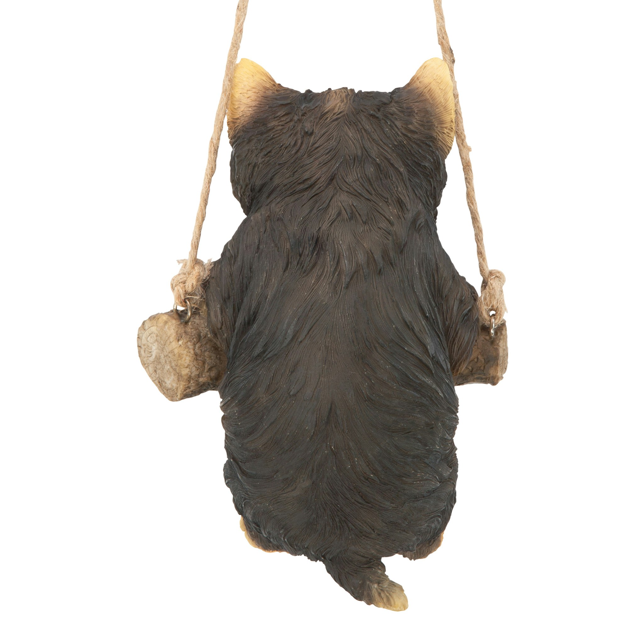 Toscano - Yorkie Puppy on a Perch Hanging Dog Sculpture
