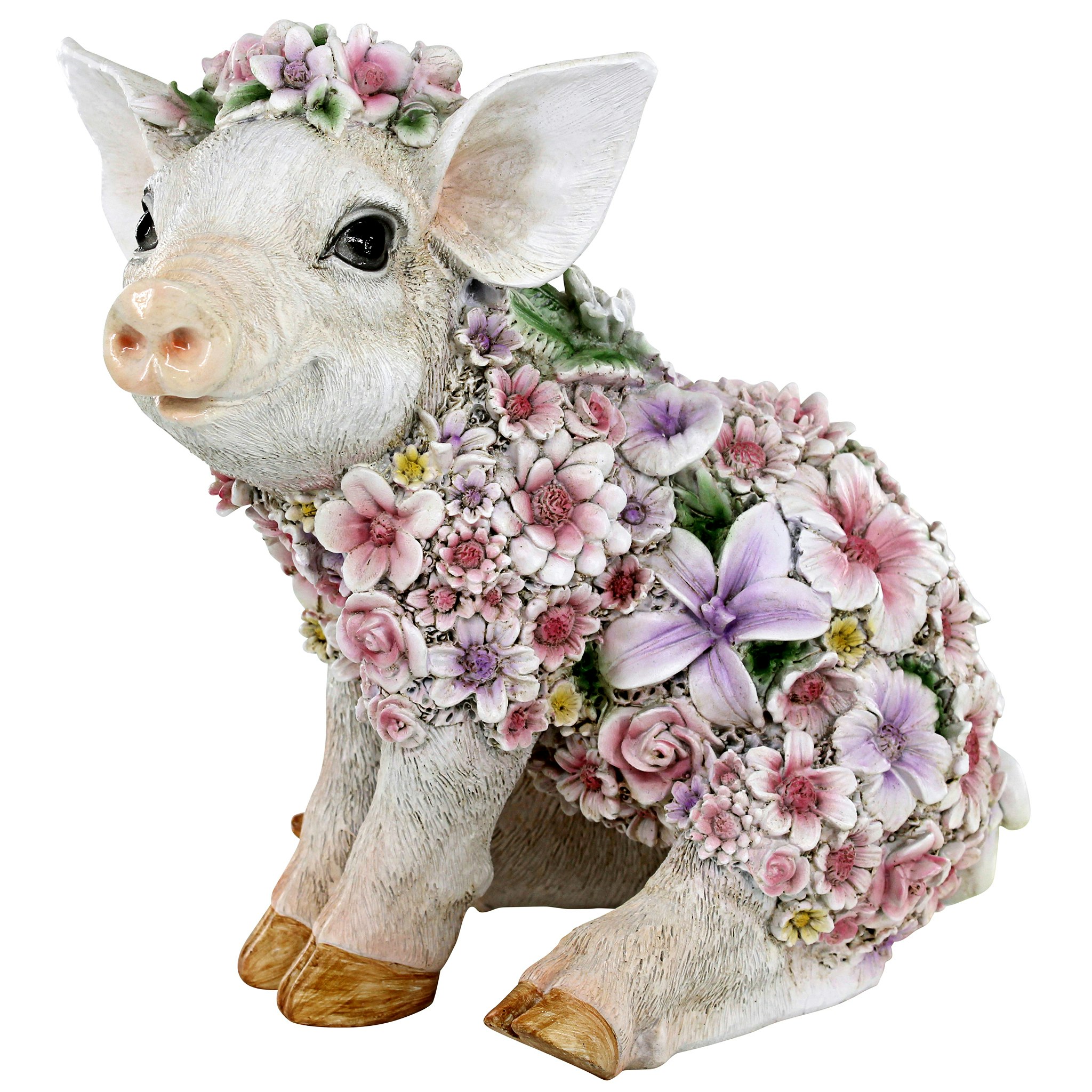 Toscano - Flower Power Pig Farm Animal Statue