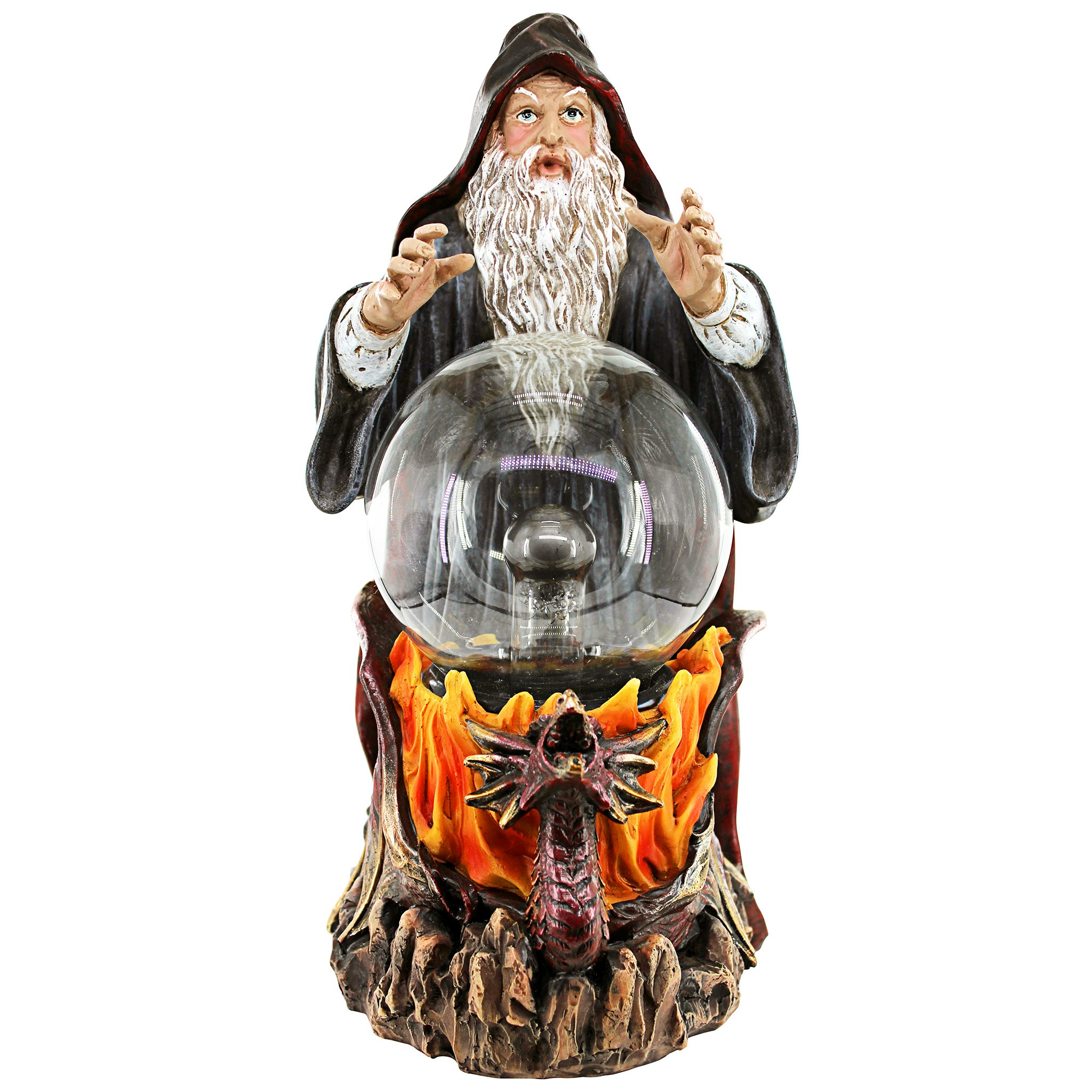 Toscano - Wizard Crystal Ball Illuminated Gothic Statue