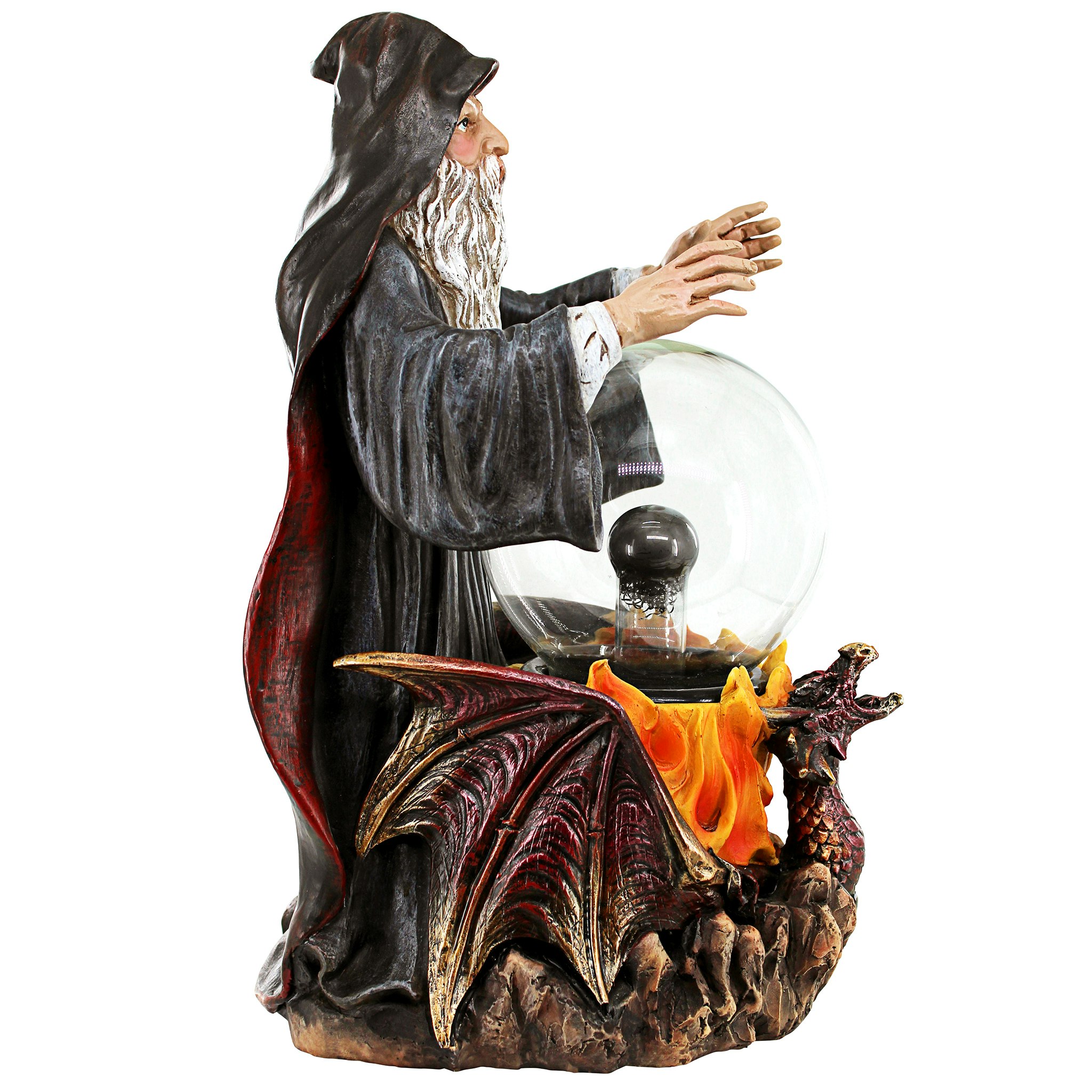 Toscano - Wizard Crystal Ball Illuminated Gothic Statue