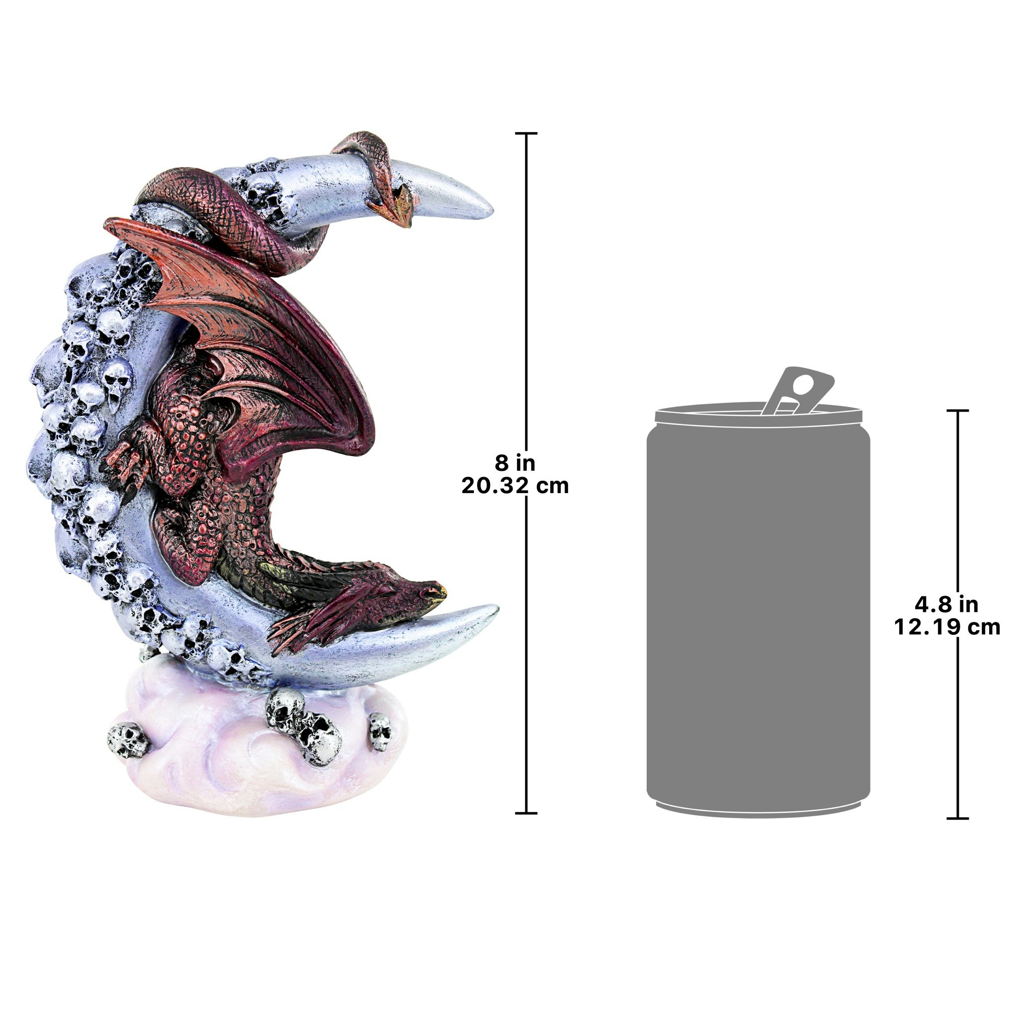 Toscano - Medieval Moonbeam Dragon Statue