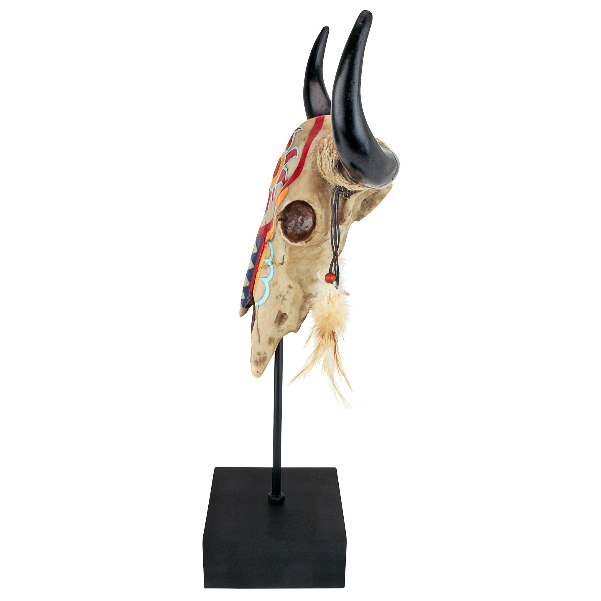 Toscano - Western Desert Sun Cow Skull Statue