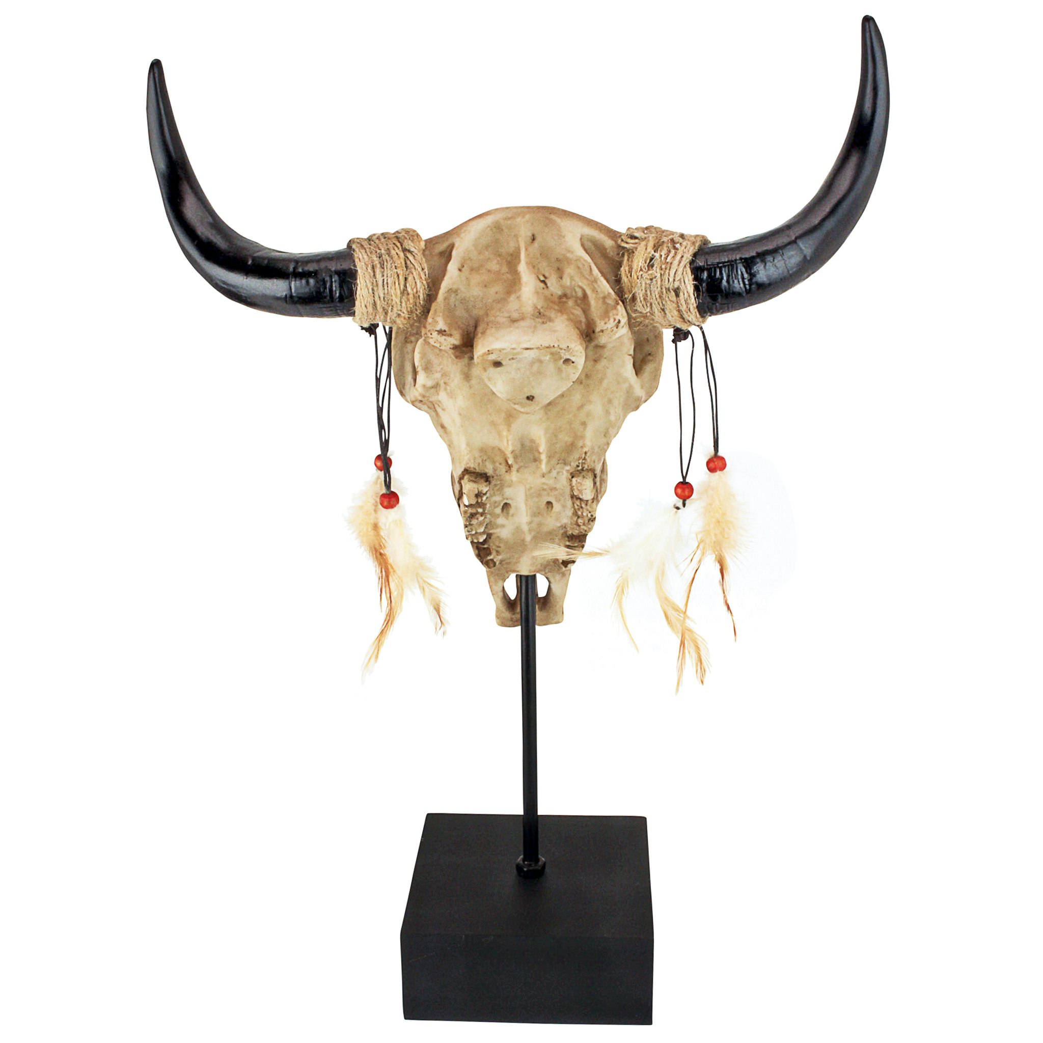 Toscano - Western Desert Sun Cow Skull Statue