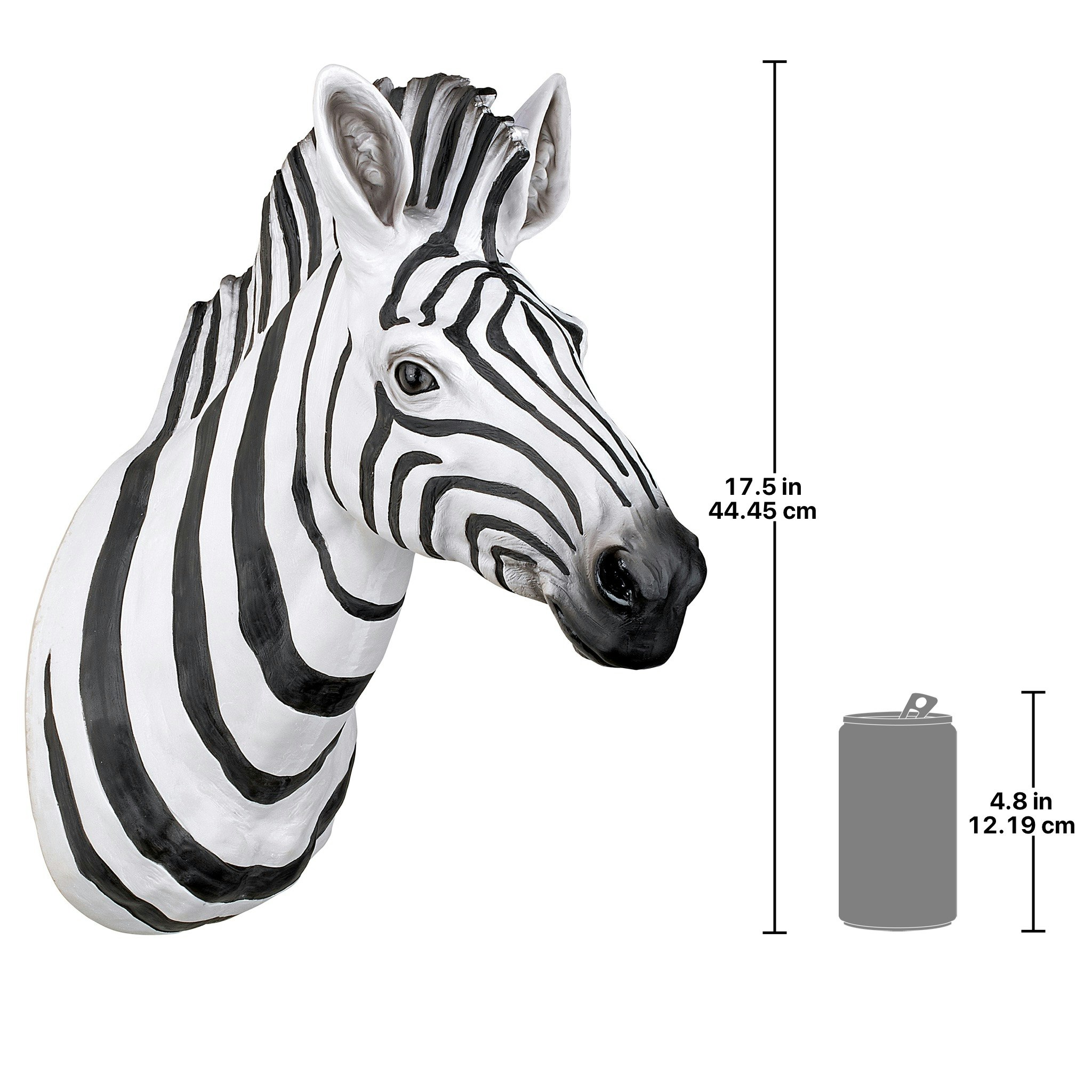 Toscano - Serengeti Zebra Trophy Wall Sculpture