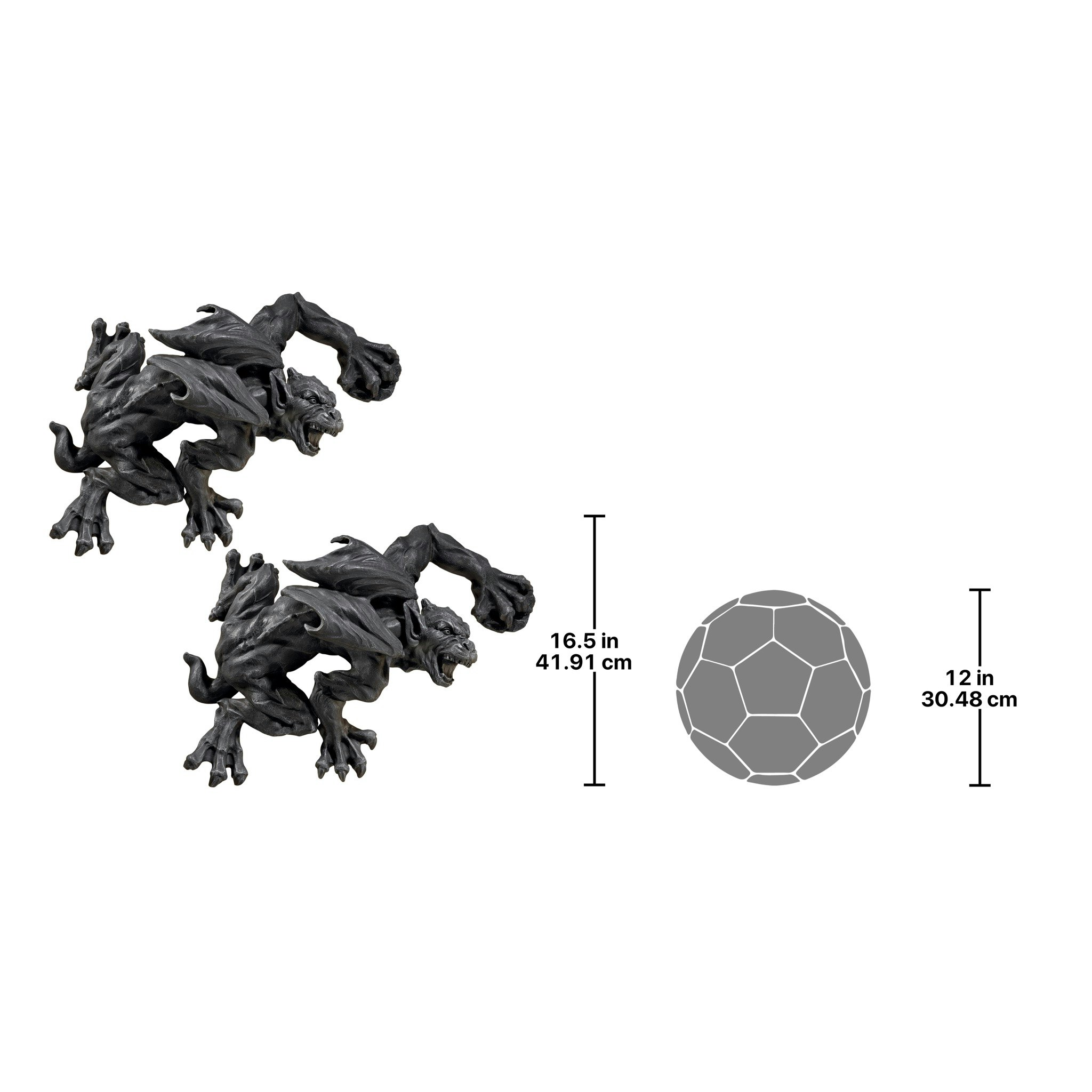 Toscano - Set oof 2 Slither and Squirm Gargoyle Wall Sculptures
