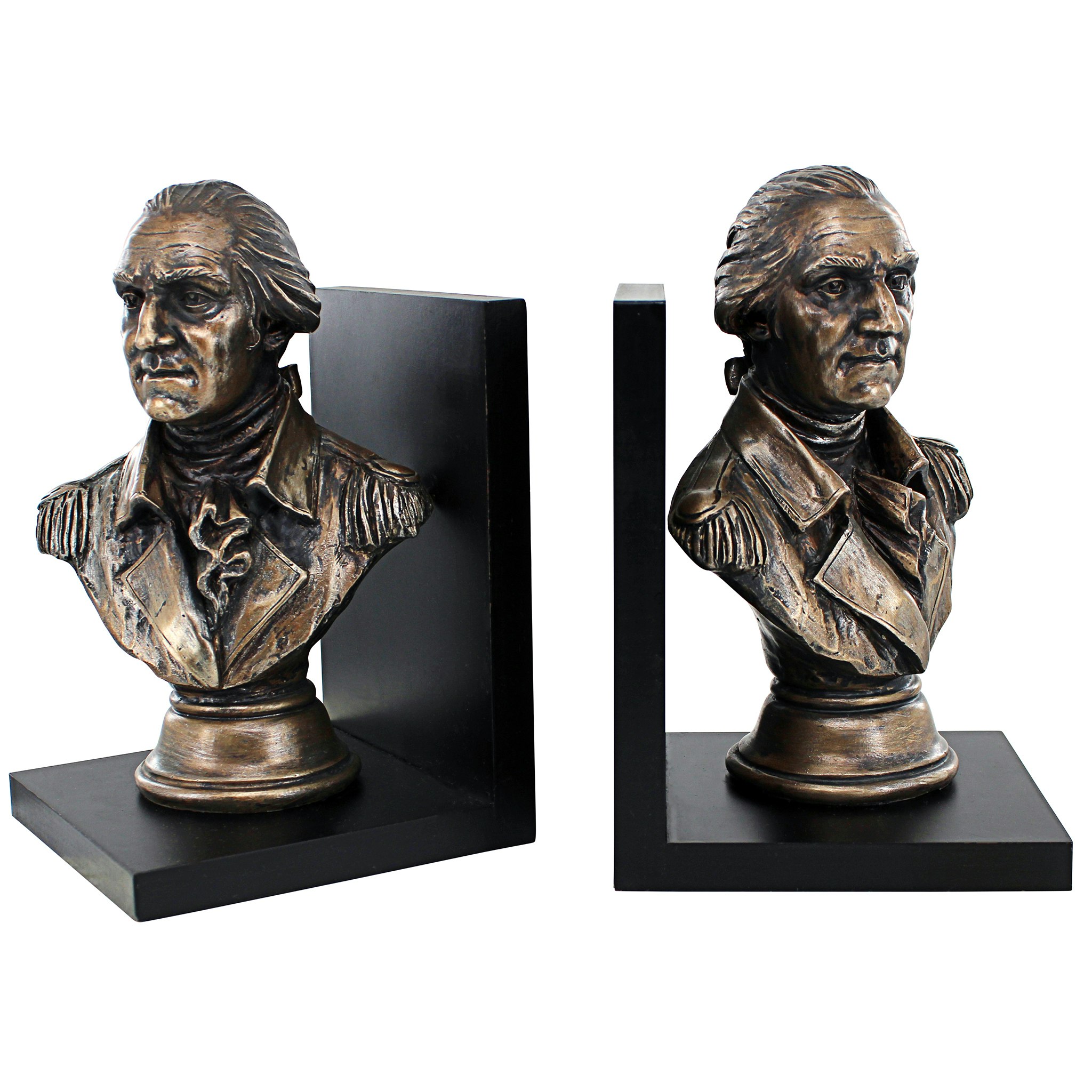 Toscano - George Washington American Statesman Sculptural Bookend Pair in Designer Resin