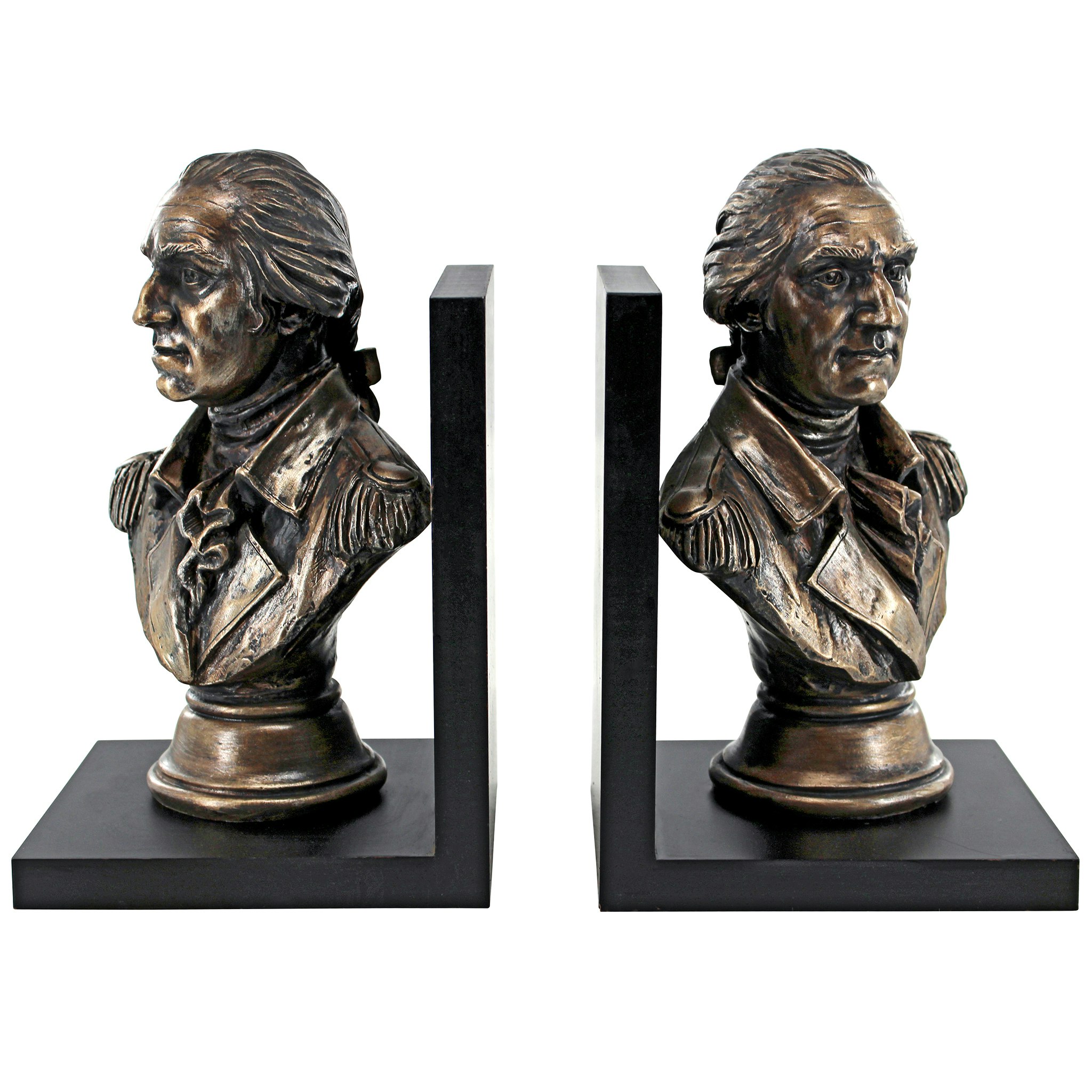 Toscano - George Washington American Statesman Sculptural Bookend Pair in Designer Resin