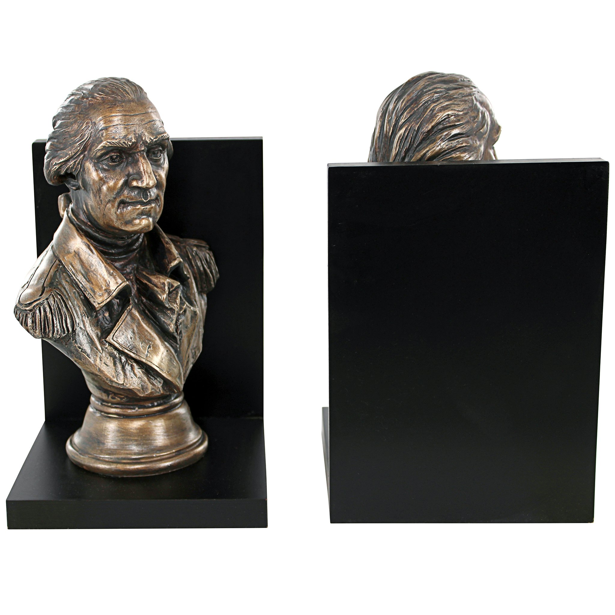 Toscano - George Washington American Statesman Sculptural Bookend Pair in Designer Resin