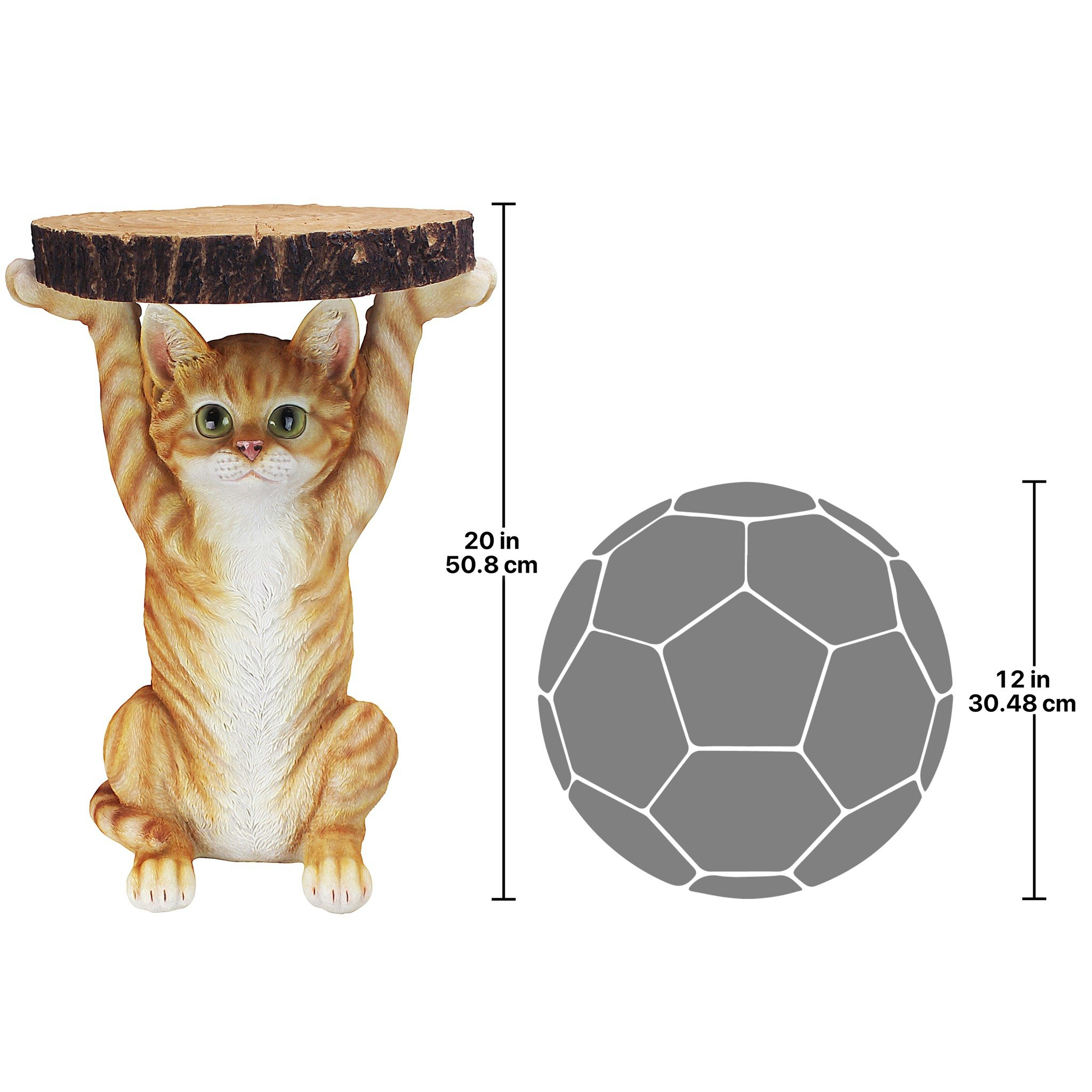 Toscano - Tabby at Your Service Cat Sculptural Side Table in Designer Resin