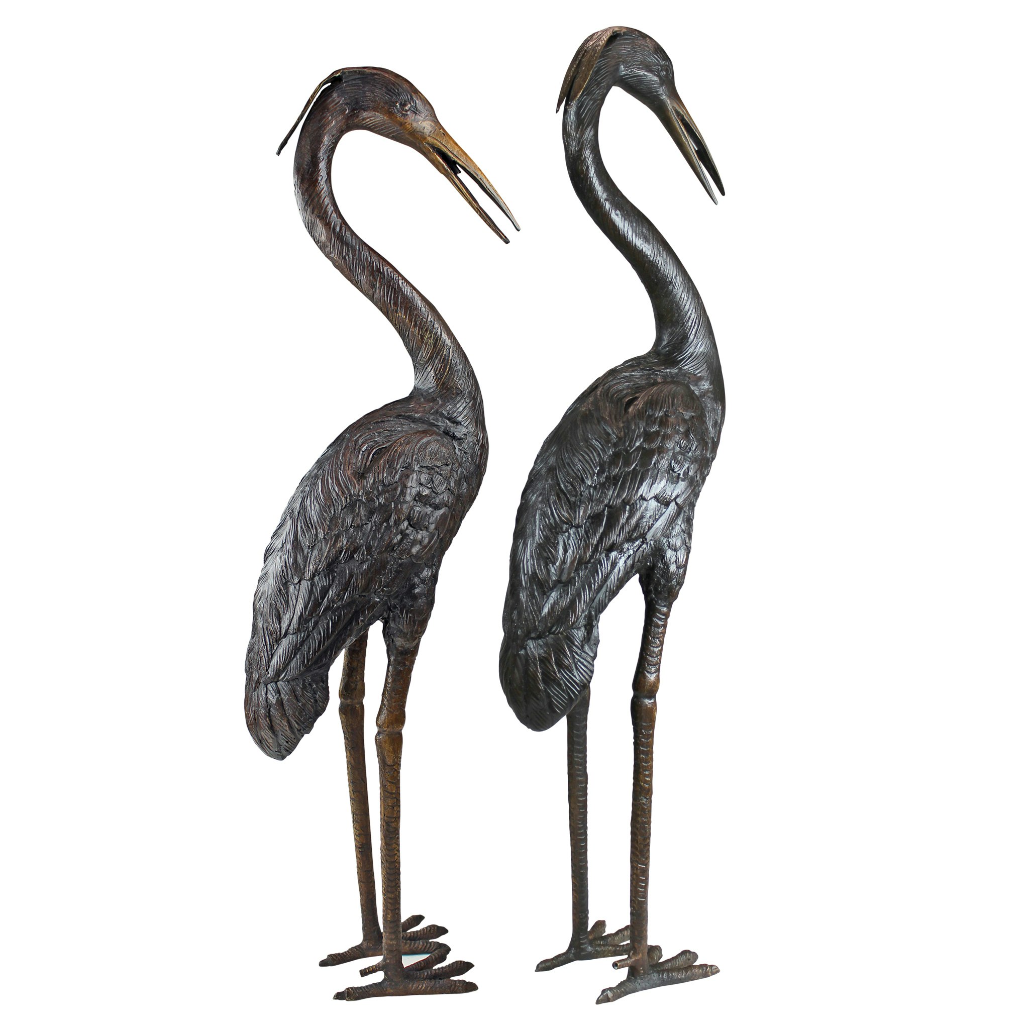 Toscano - Set of 2 Medium Herons Garden Statues
