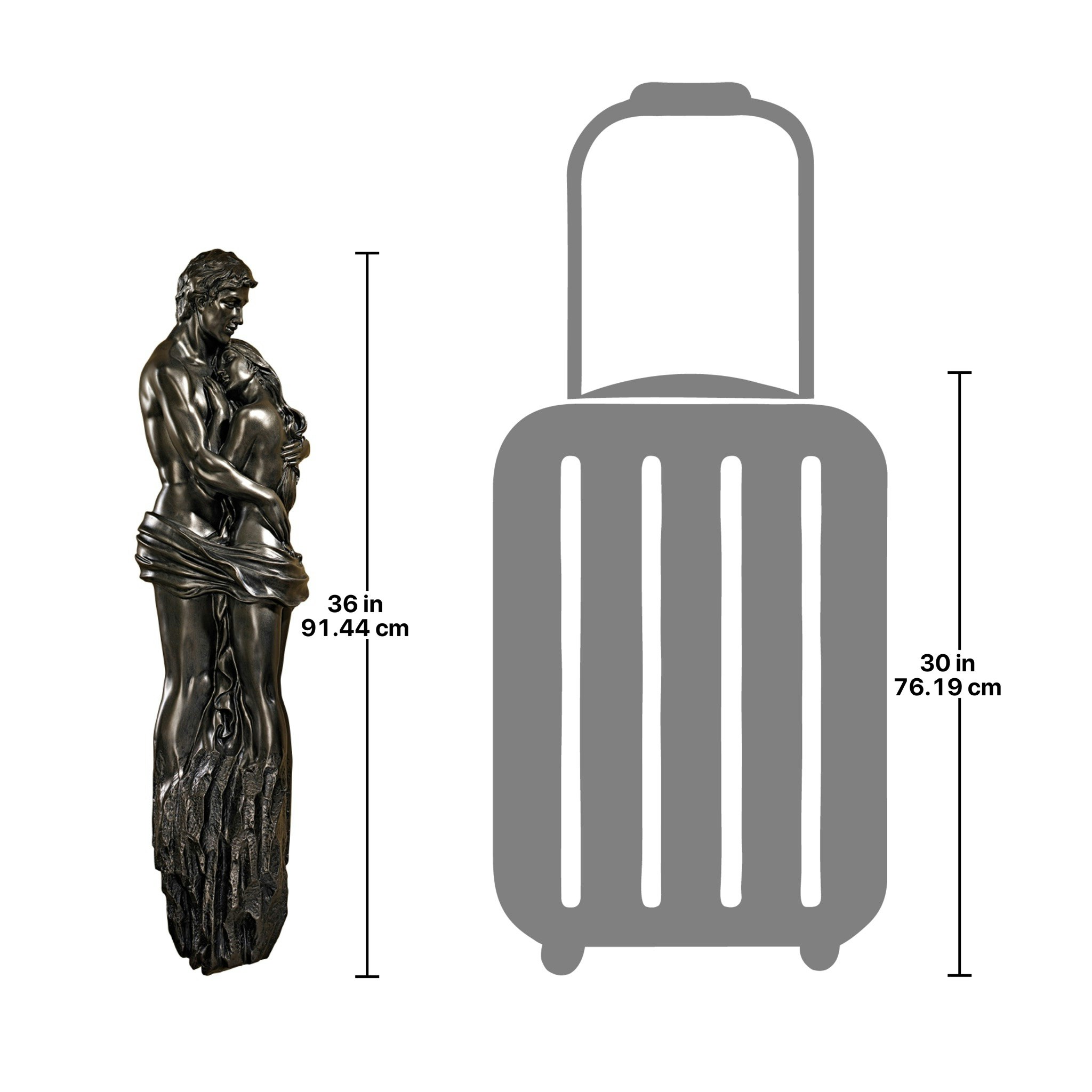 Toscano - A Moment to Remember Entwined Lovers Embrace Wall Sculpture