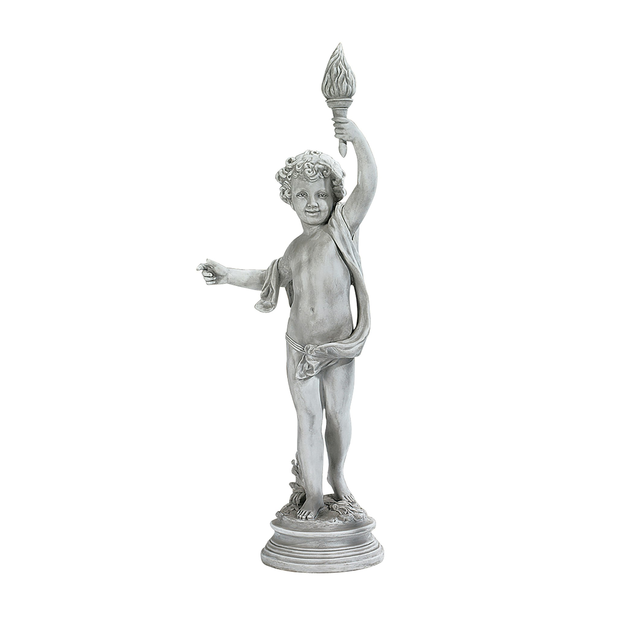 Toscano Lighting the Heavens Grande Cherub Statue - Left Arm Raised
