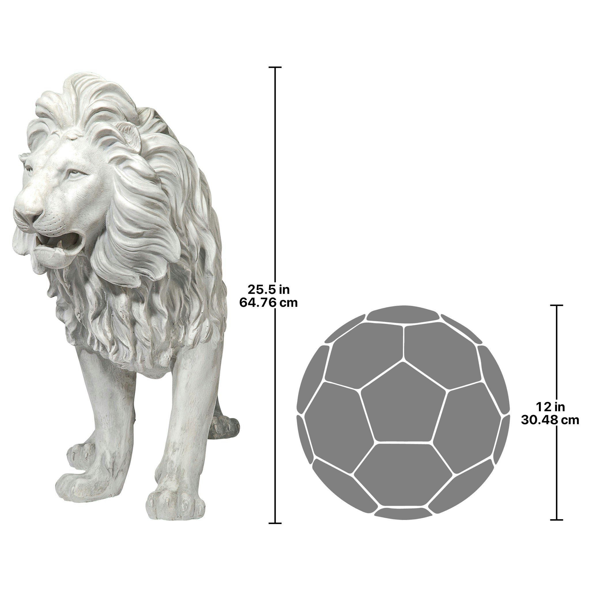 Toscano Regal Lion Sentinel of Grisham Manor Statue - Left Foot Forward