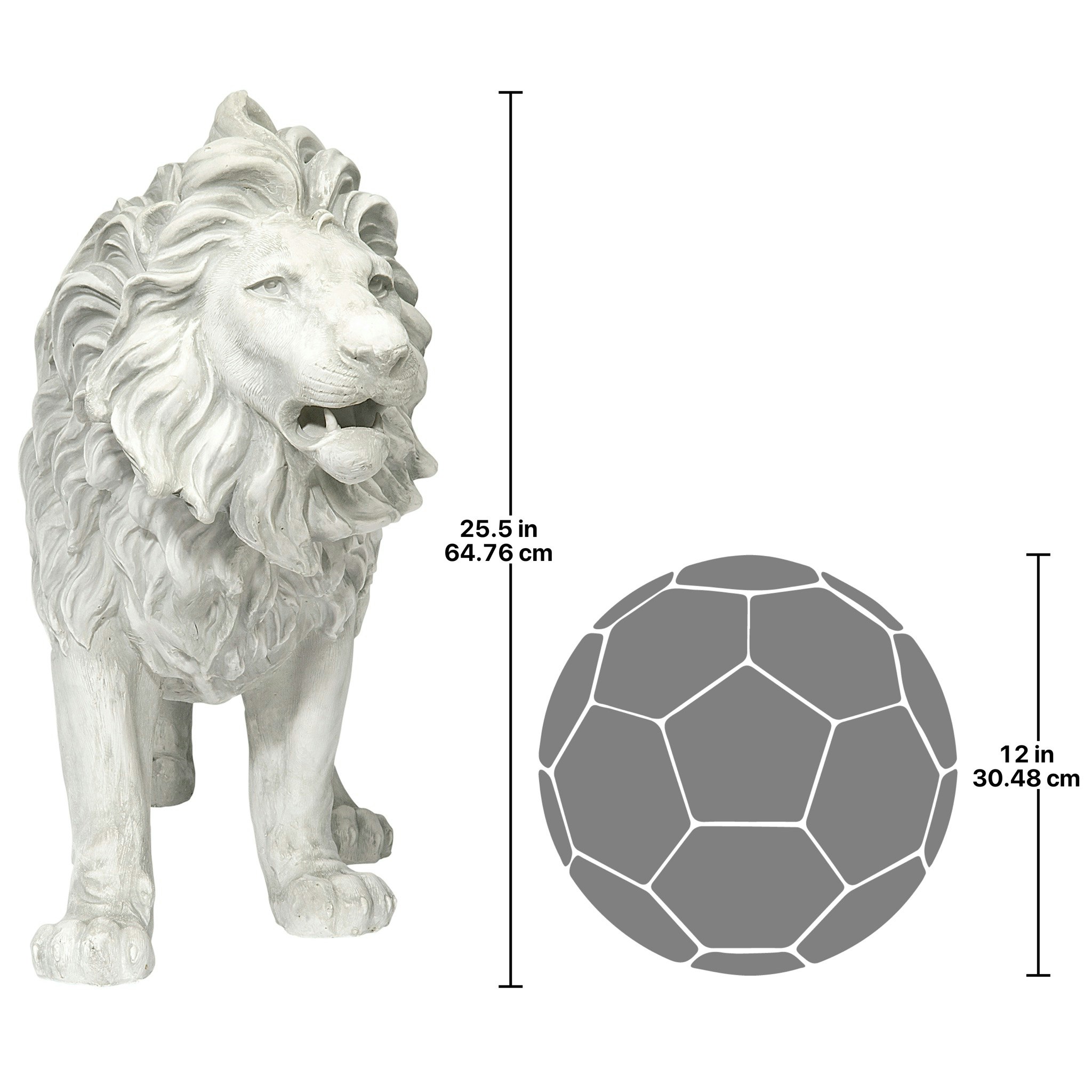 Toscano Regal Lion Sentinel of Grisham Manor Statue - Right Foot Forward