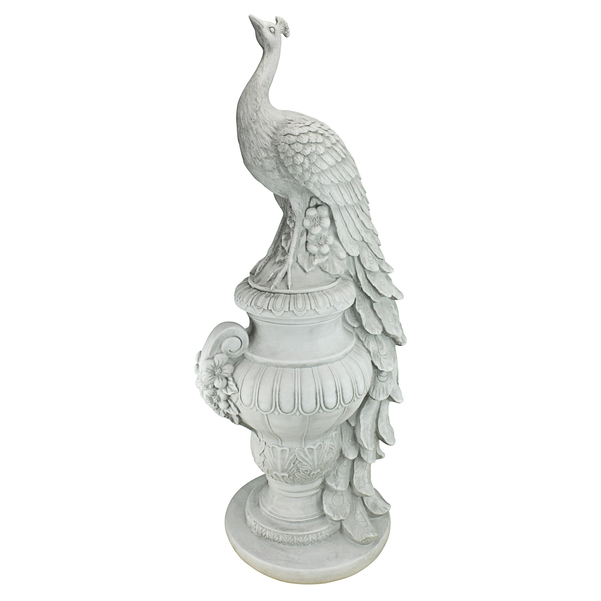 Toscano Staverden Castle Peacock on an Urn Large Garden Statue
