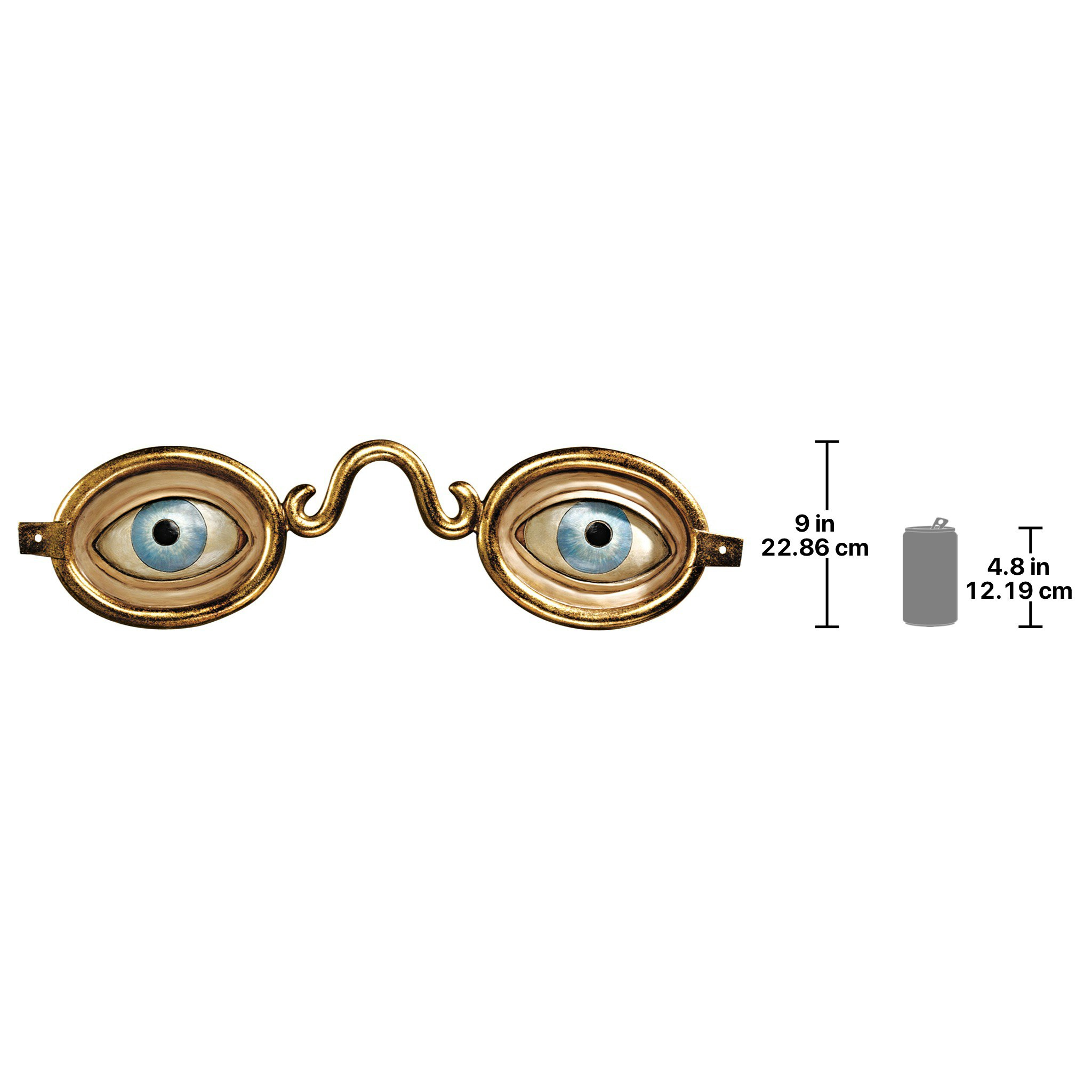 Toscano - Folk Art Optometrist Trade Eyeglasses Wall Sculpture