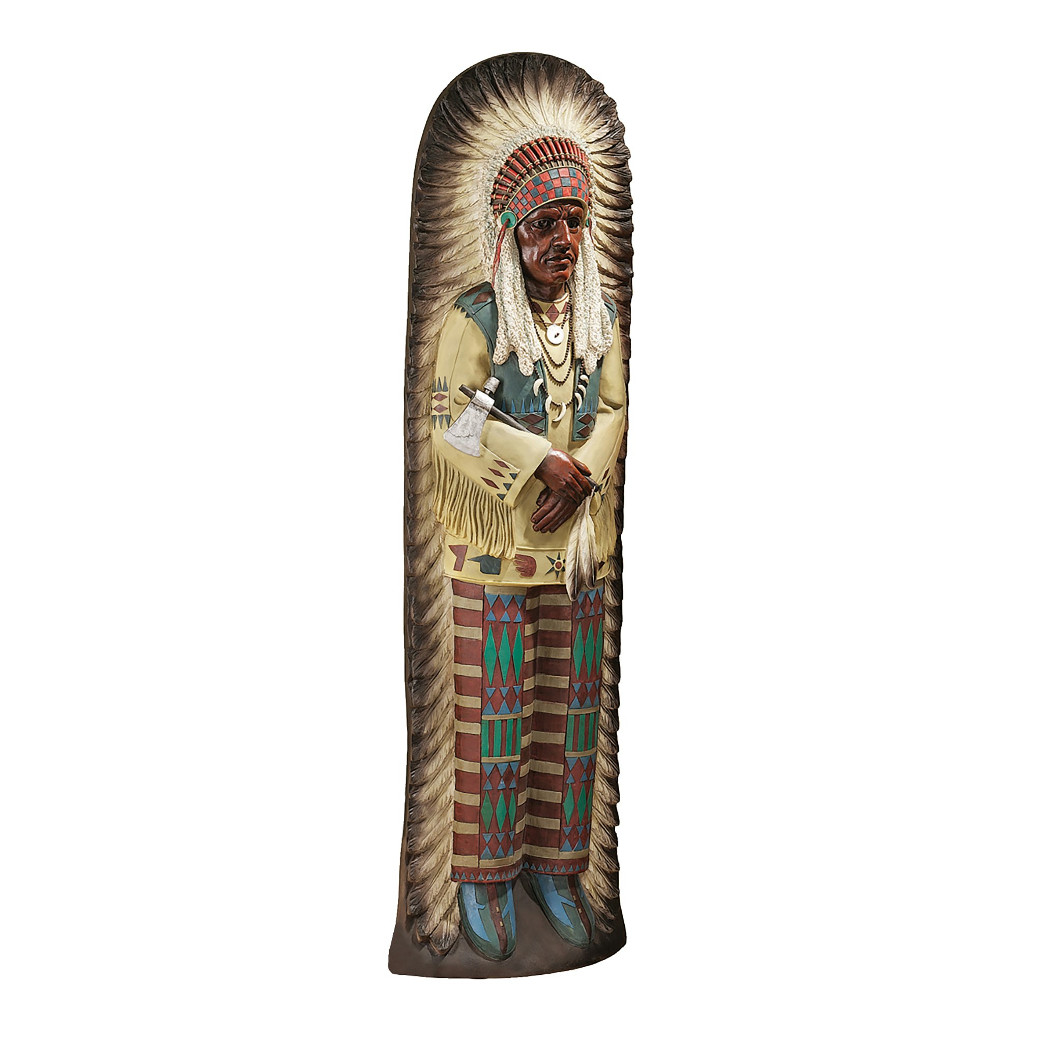 Toscano - Chief Lone Raven Replica Turn-of-the-Century Advertising Wall Sculpture
