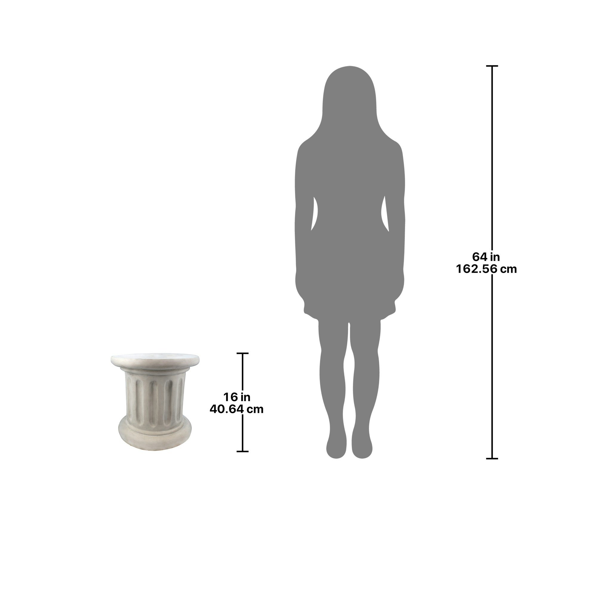 Toscano Roman Doric Wide Column Classical Fluted Architectural Plinth