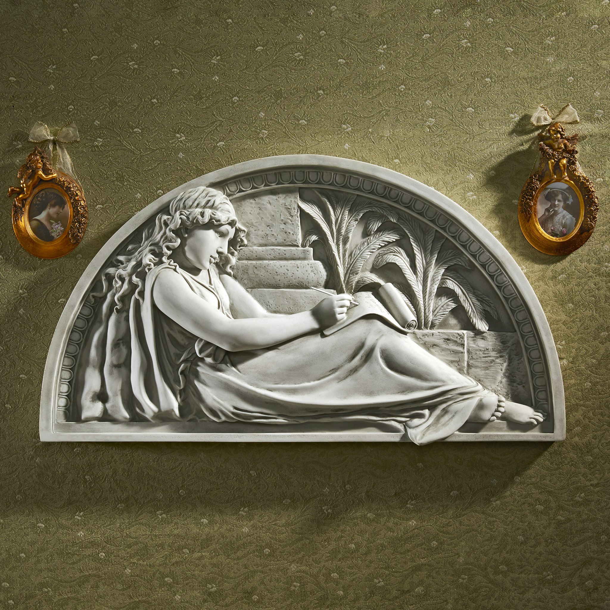 Toscano - The Little Author Lunette Wall Sculpture