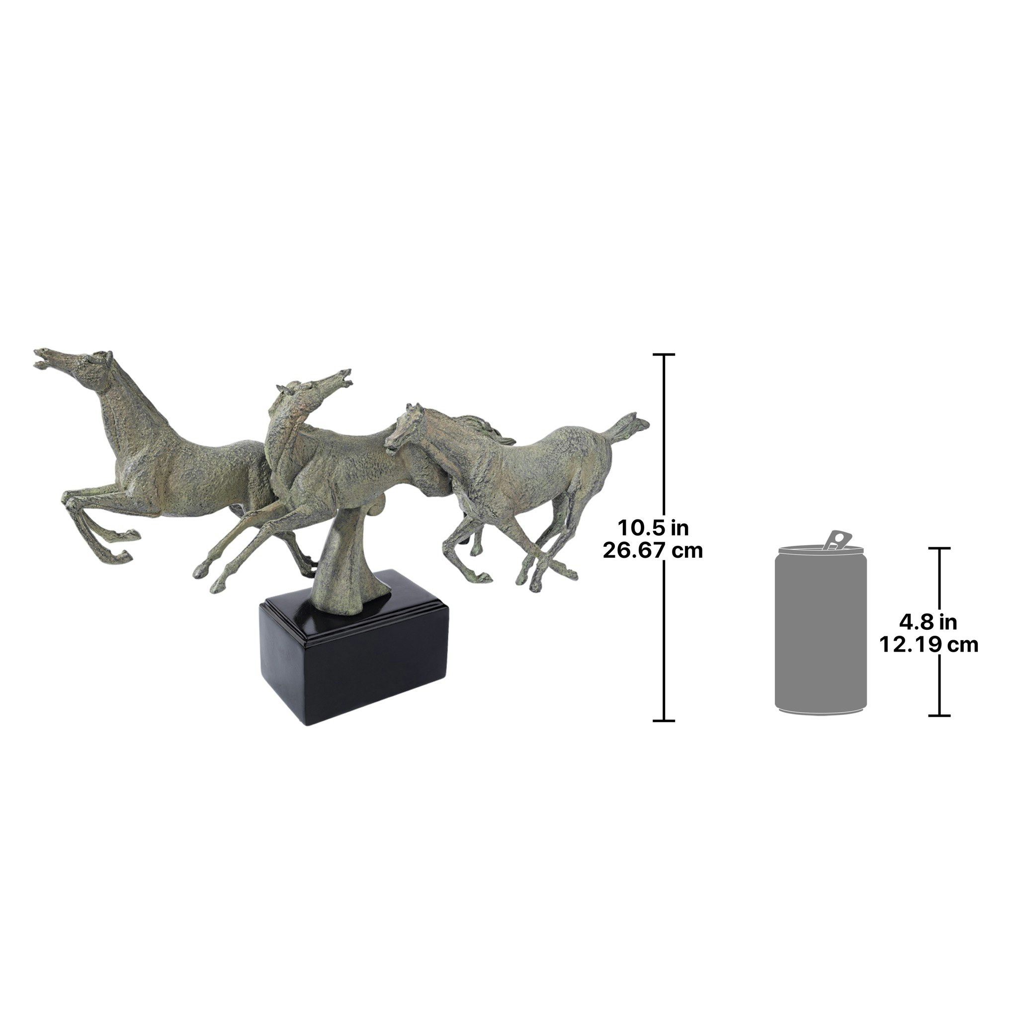 Toscano - Wild Stallion Horses Statue