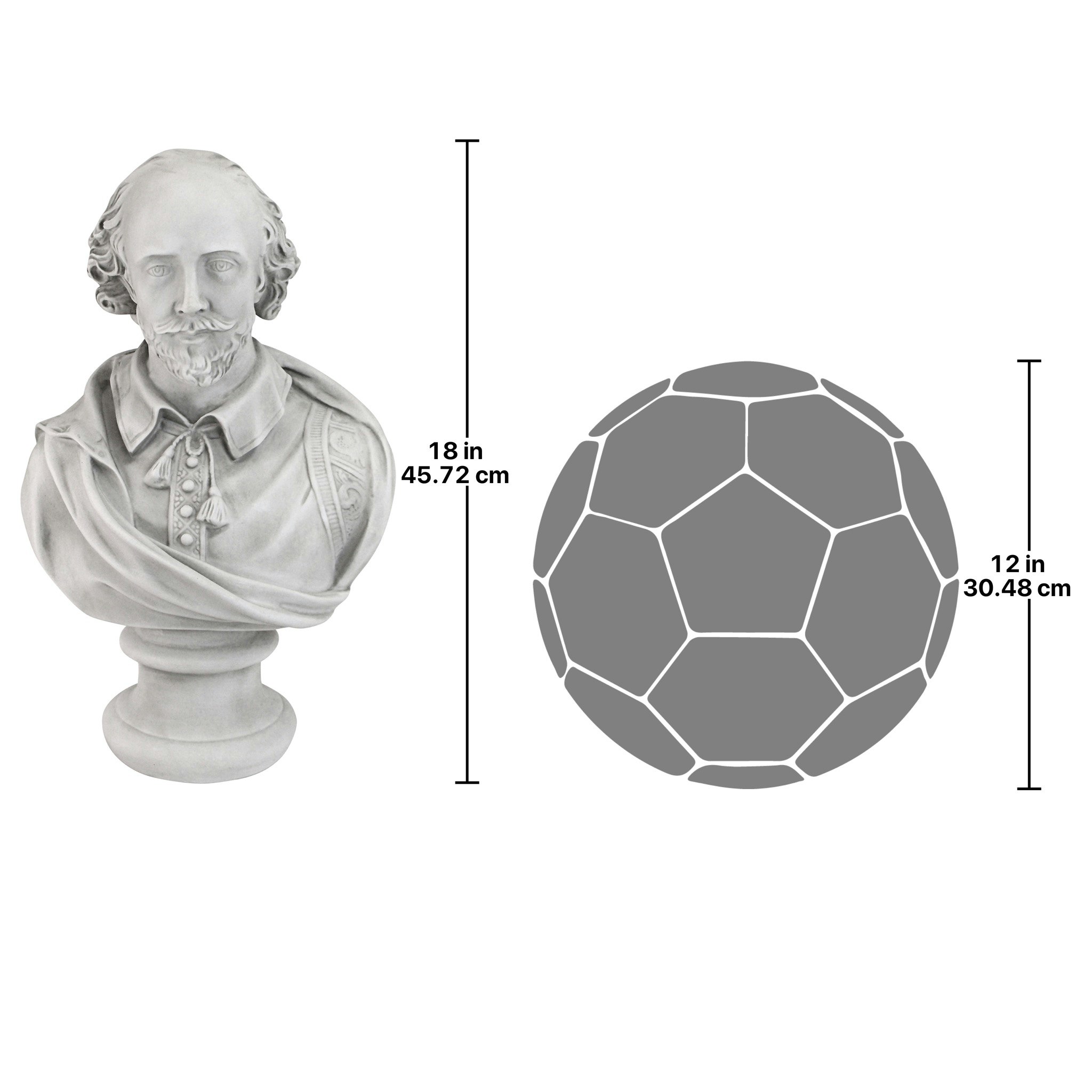 Toscano William Shakespeare Sculptural Bust - Large
