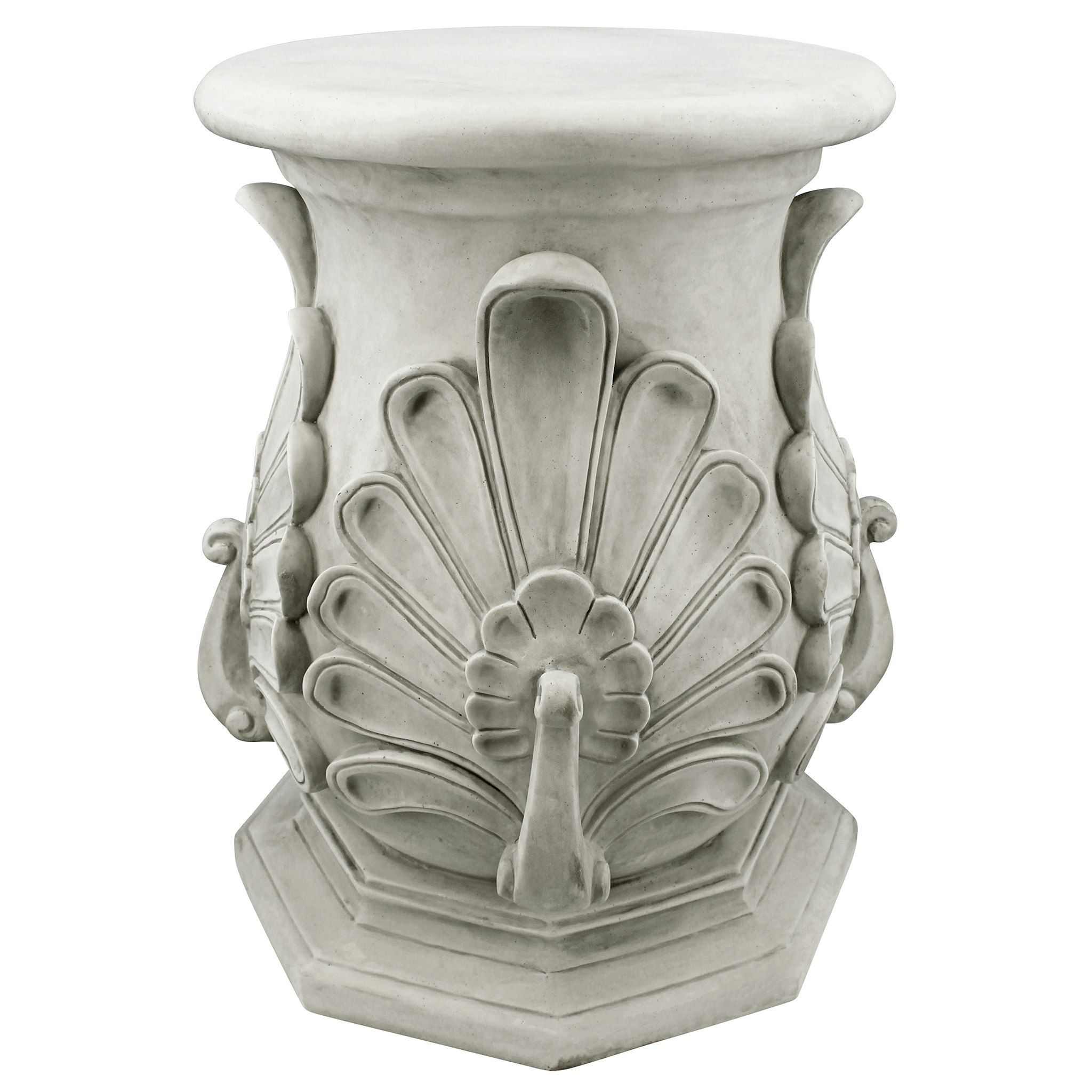 Toscano Classic Peacock Statuary Pedestal - Stone Finish