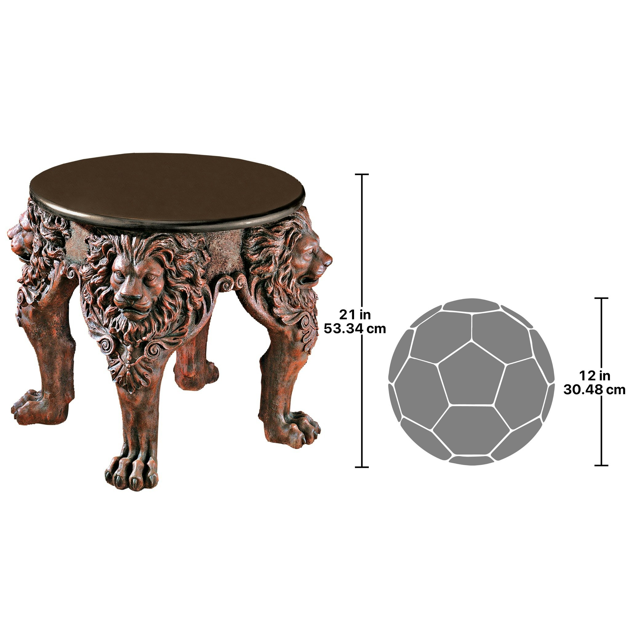 Toscano - Lord Raffles Lion Leg Gothic Sculptural Side Table in Designer Resin
