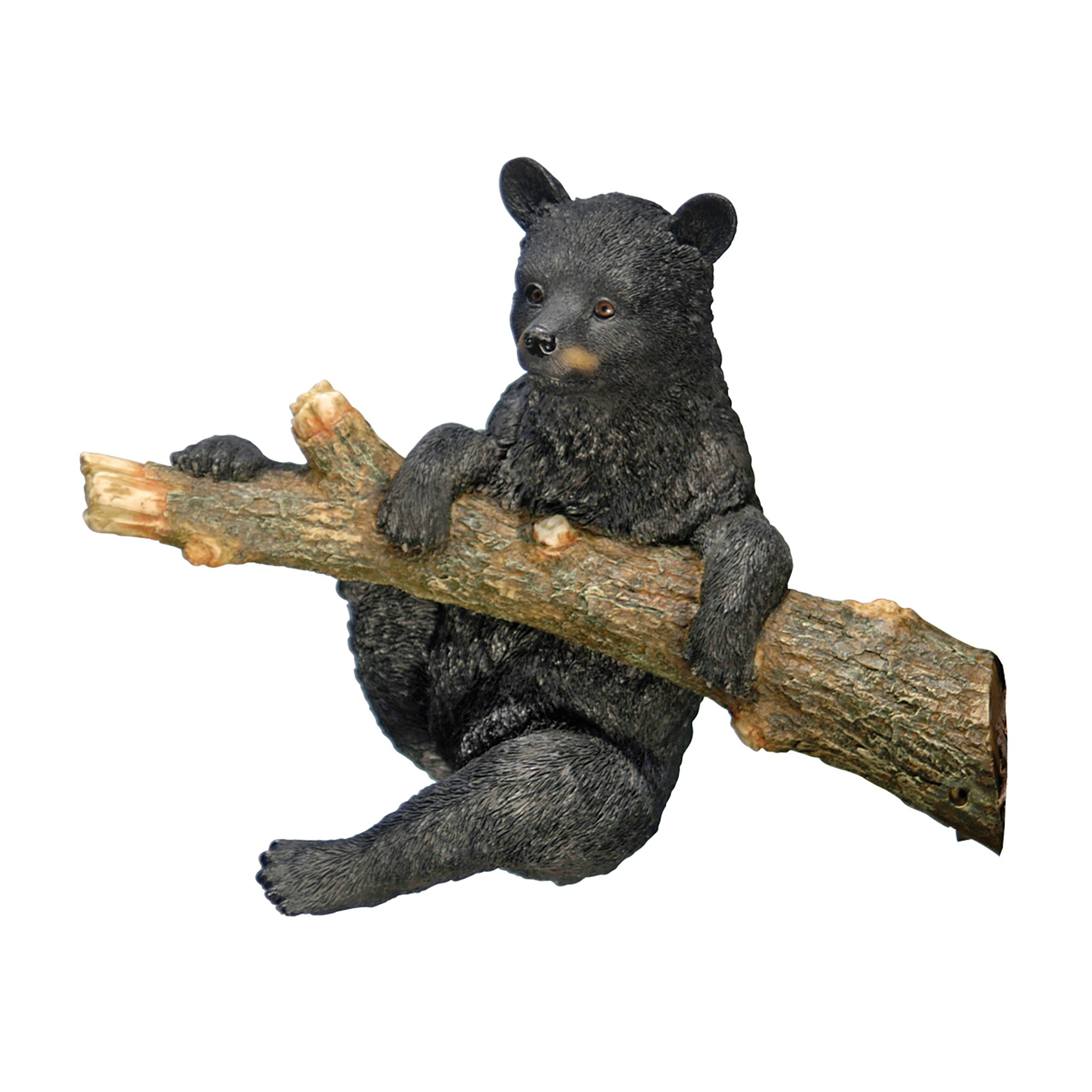 Toscano Up a Tree Black Bear Tree Hugger Cub Statue - Climbing Bear Cub