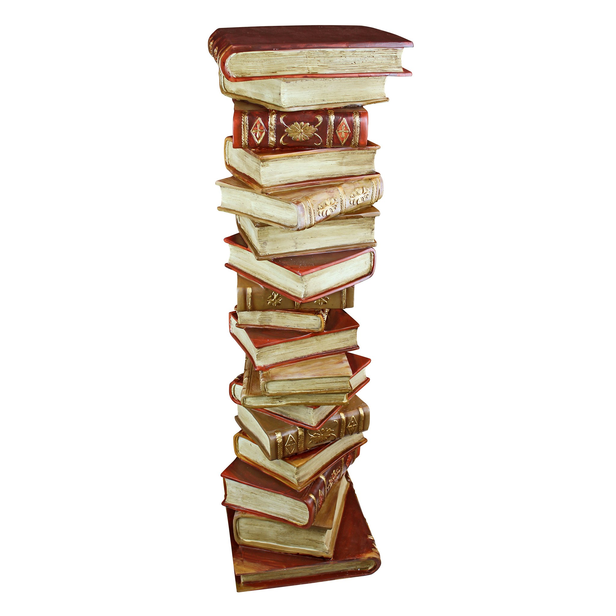Toscano - Power of Books Sculptural Pedestal Column in Designer Resin