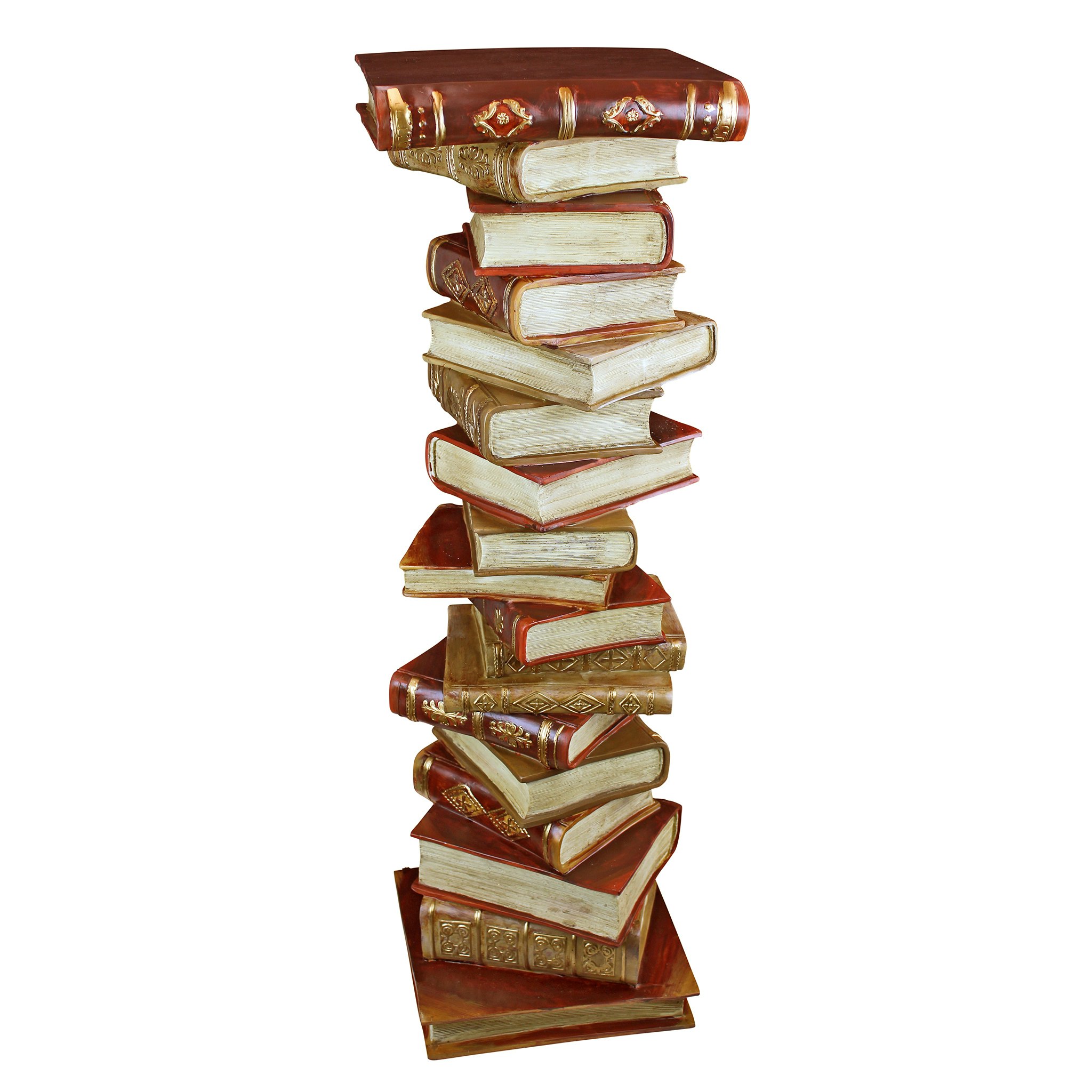 Toscano - Power of Books Sculptural Pedestal Column in Designer Resin