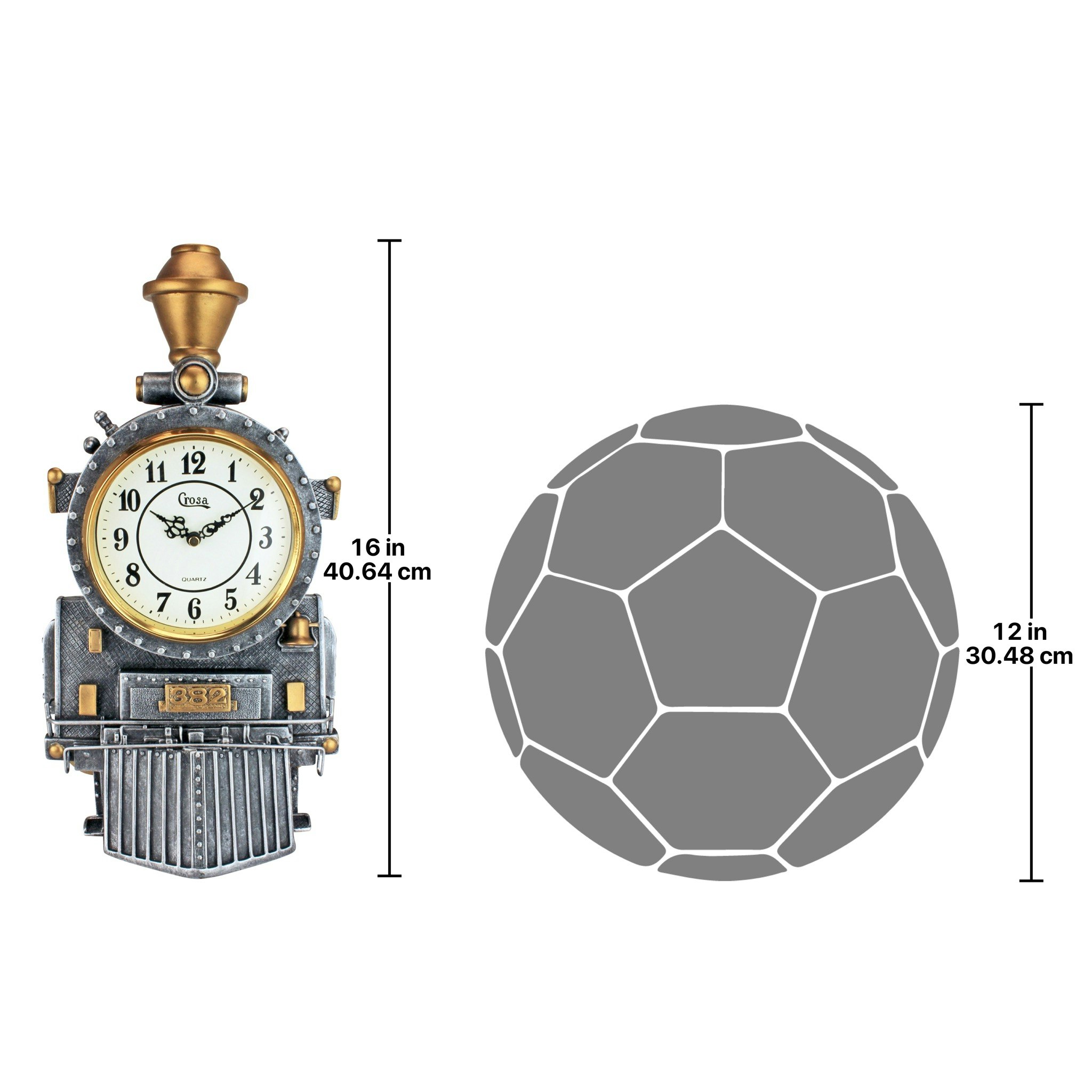 Toscano - Casey Jones Steam Locomotive Train Sculptural Wall Clock